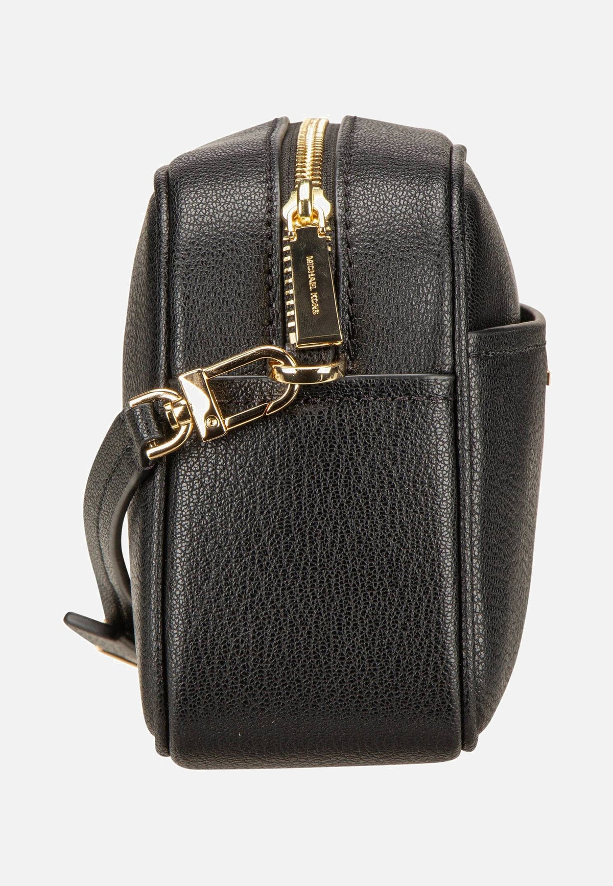 Michael Kors Jet Set SM Camera XBody Solid Embossed Black Crossbody Bag