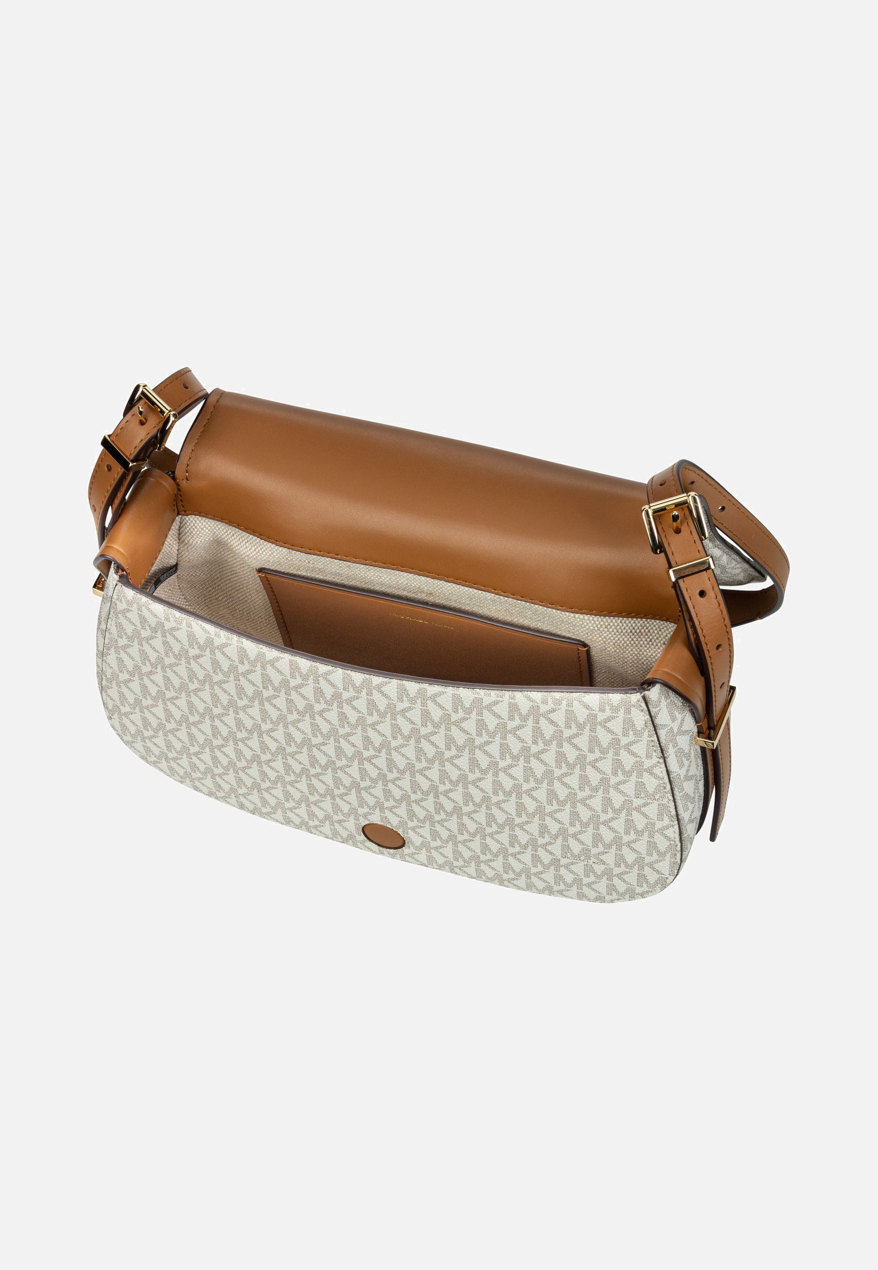 Michael Kors - Lydia MD Flap MK SIG Vanilla/Acorn - Shoulder Bag | Women-Image