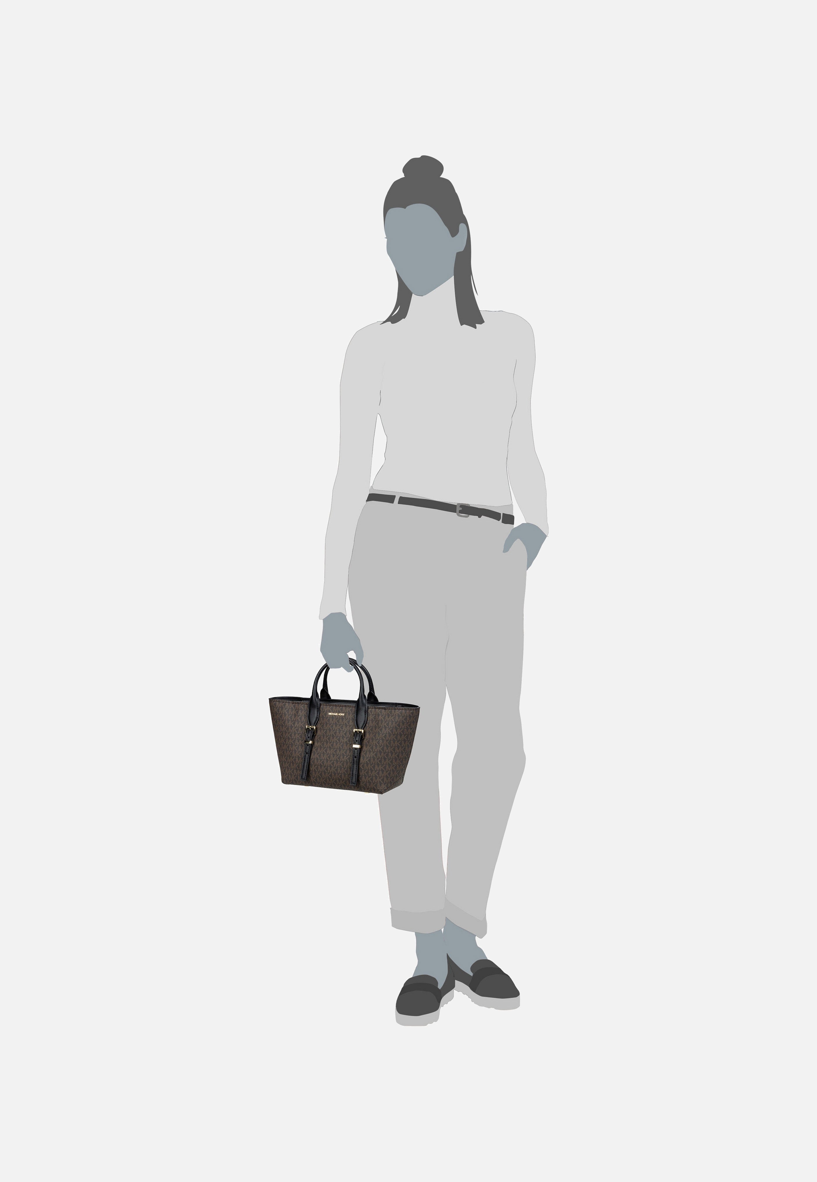 Michael Kors - Moore SM MK SIG Brown/Black - Handle Bag | Women-Image