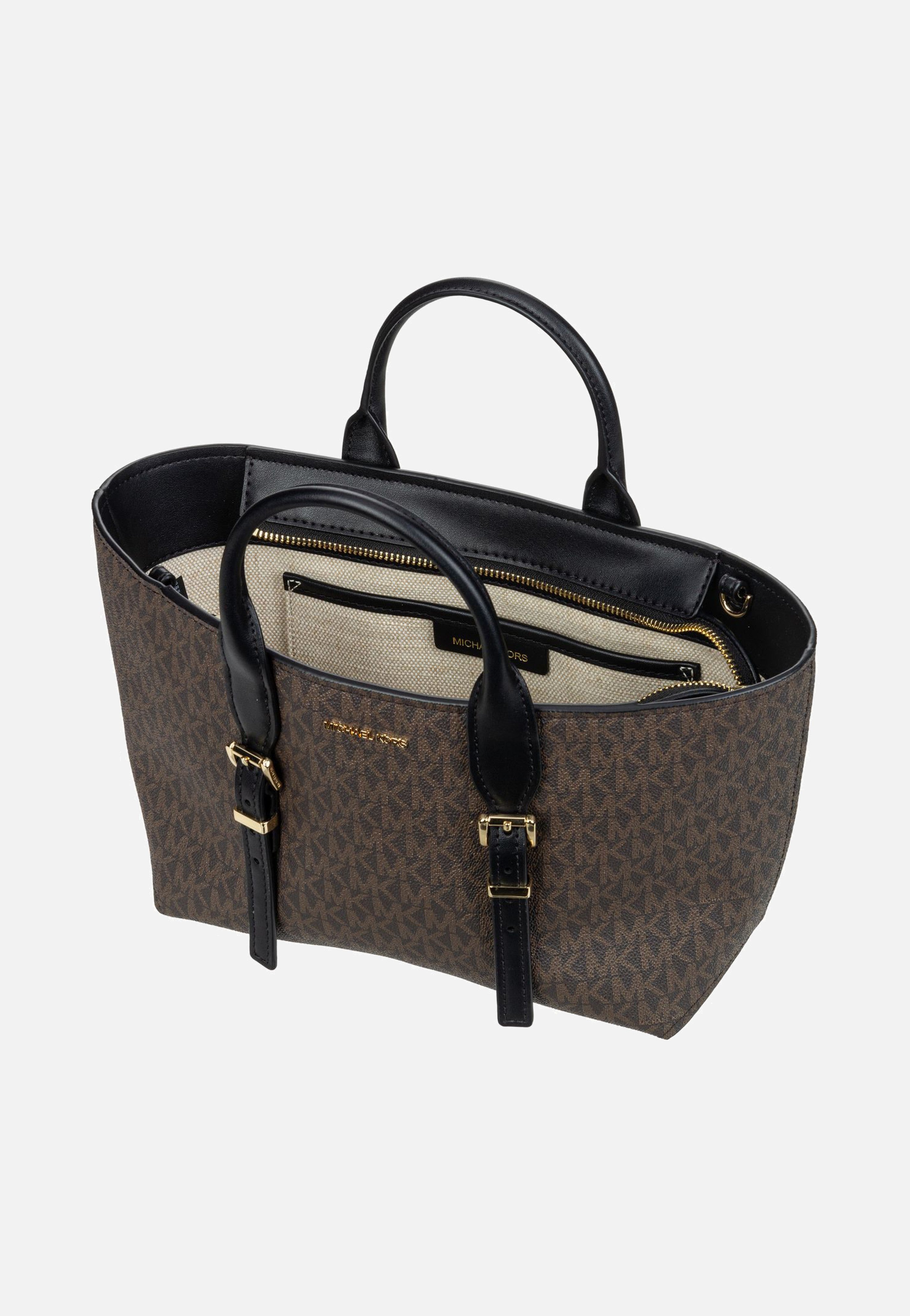 Michael Kors - Moore SM MK SIG Brown/Black - Handle Bag | Women-Image