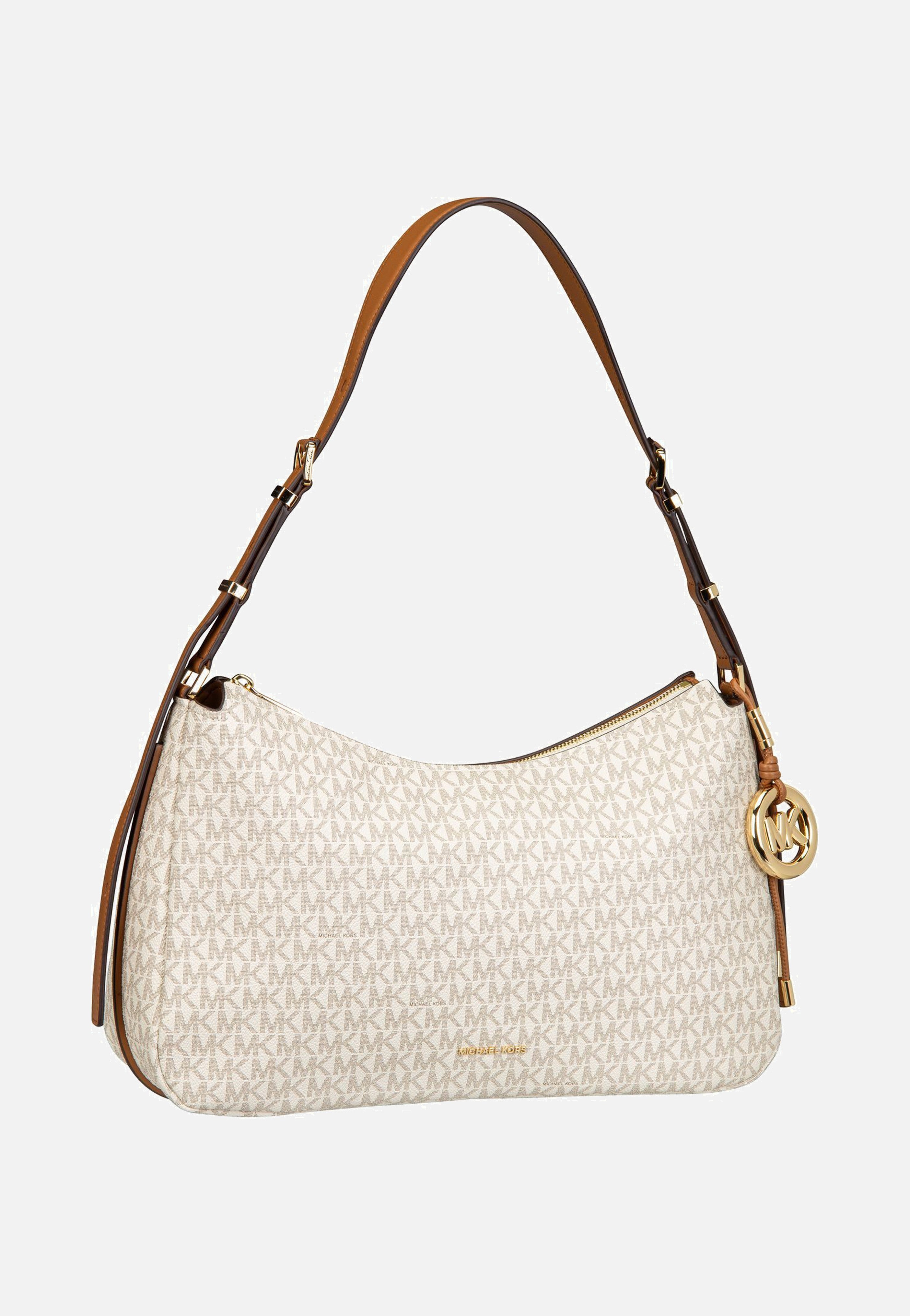 Michael Kors Nolita MD TZ Hobo Shoulder MK Sig Vanilla/Acorn Shoulder Bag