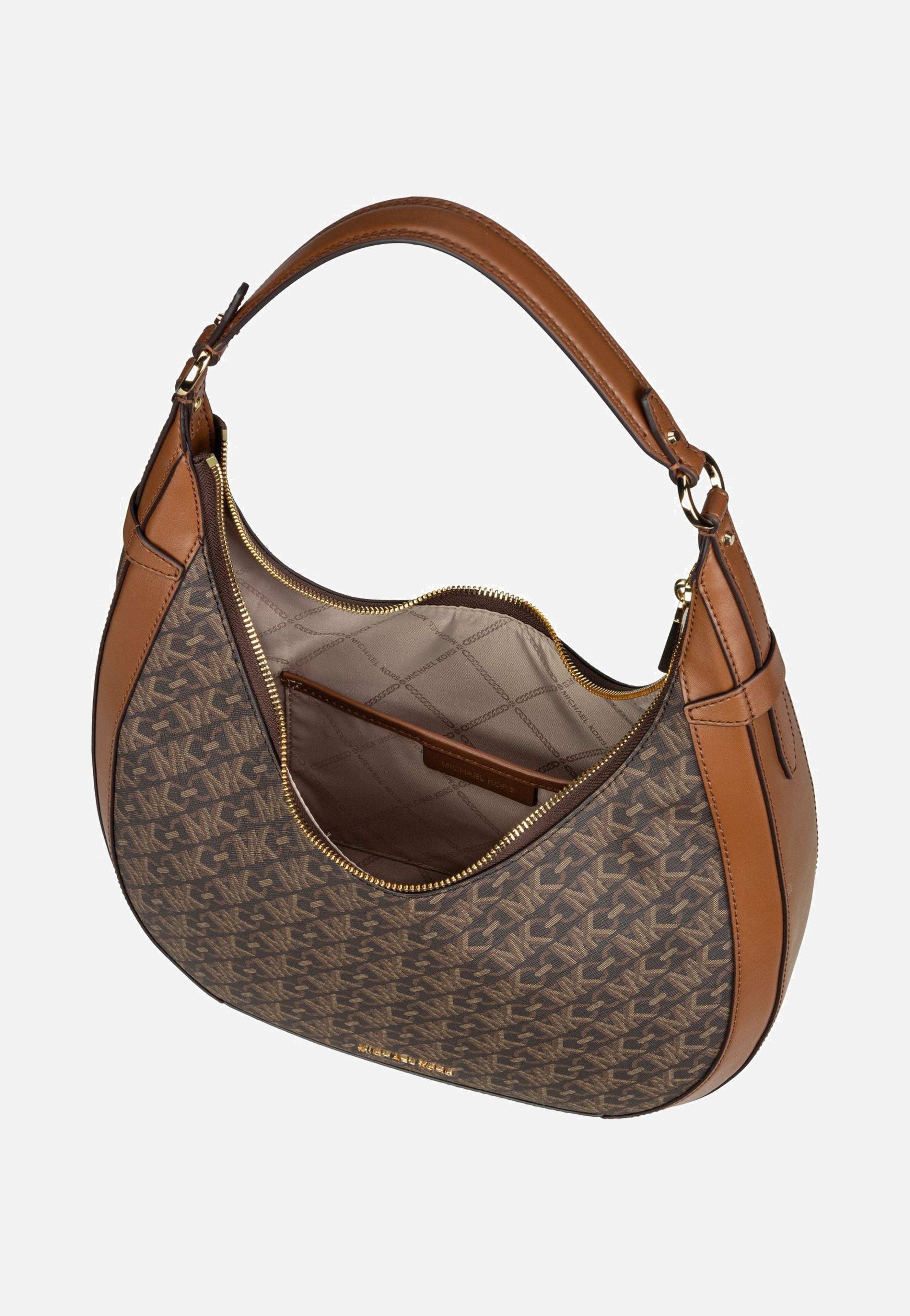 Michael Kors - Preston LG Crescent TZ MK SIG Brown/Luggage - Shoulder Bag | Women-Image