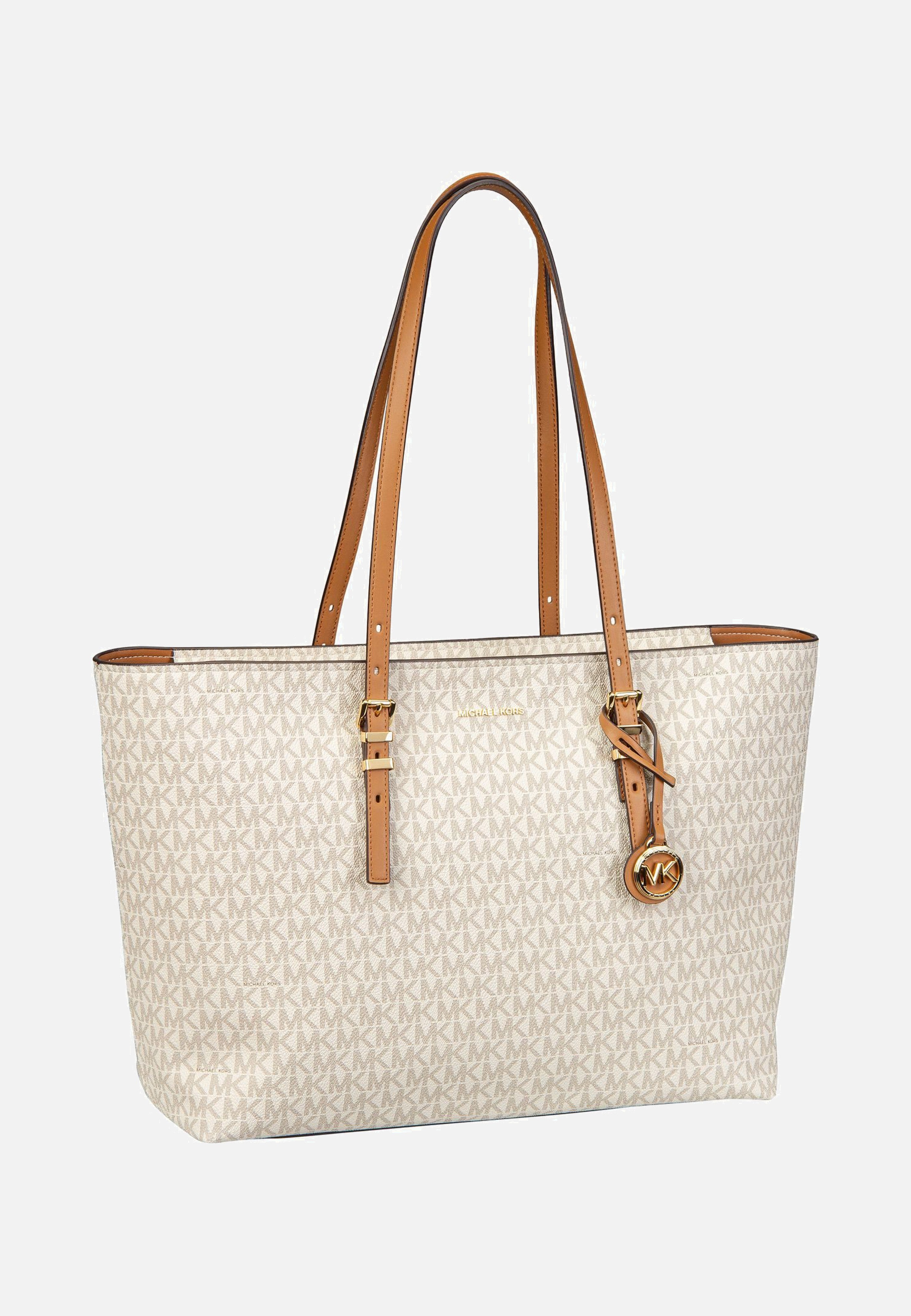 Michael Kors Quinn LG EW TZ Tote MK SIG Vanilla/Acorn Shopper