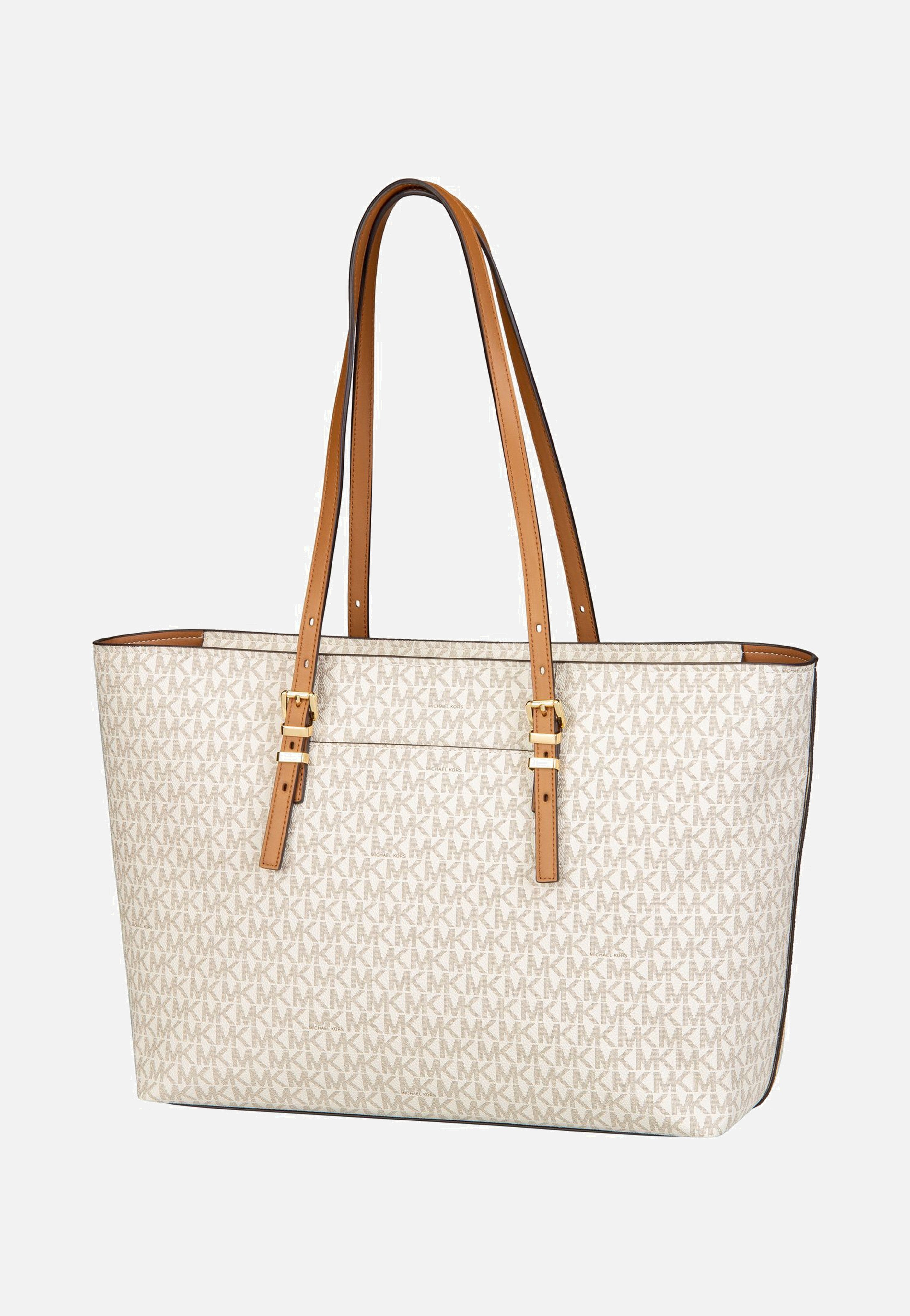 Michael Kors Quinn LG EW TZ Tote MK SIG Vanilla/Acorn Shopper