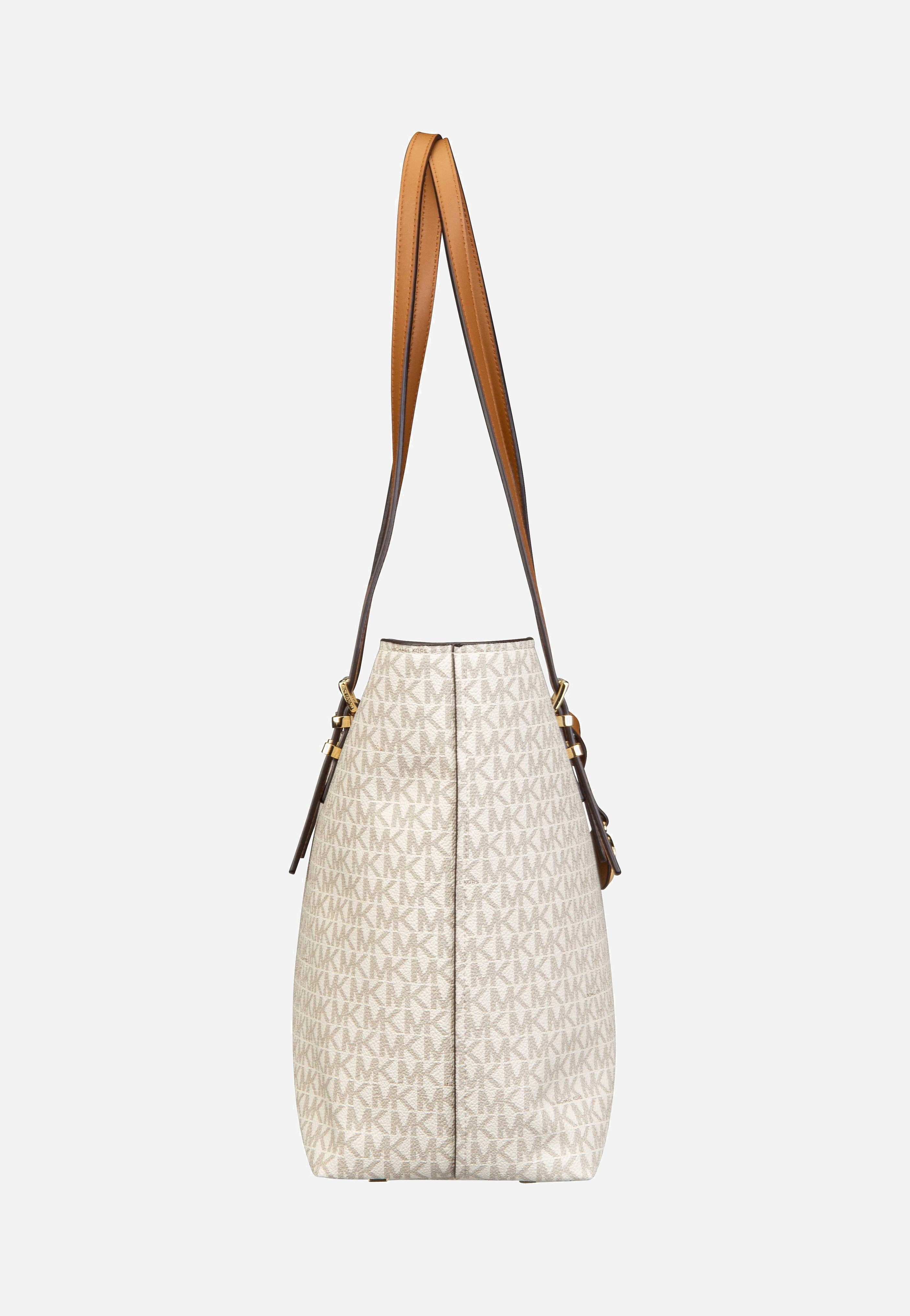 Michael Kors Quinn LG EW TZ Tote MK SIG Vanilla/Acorn Shopper