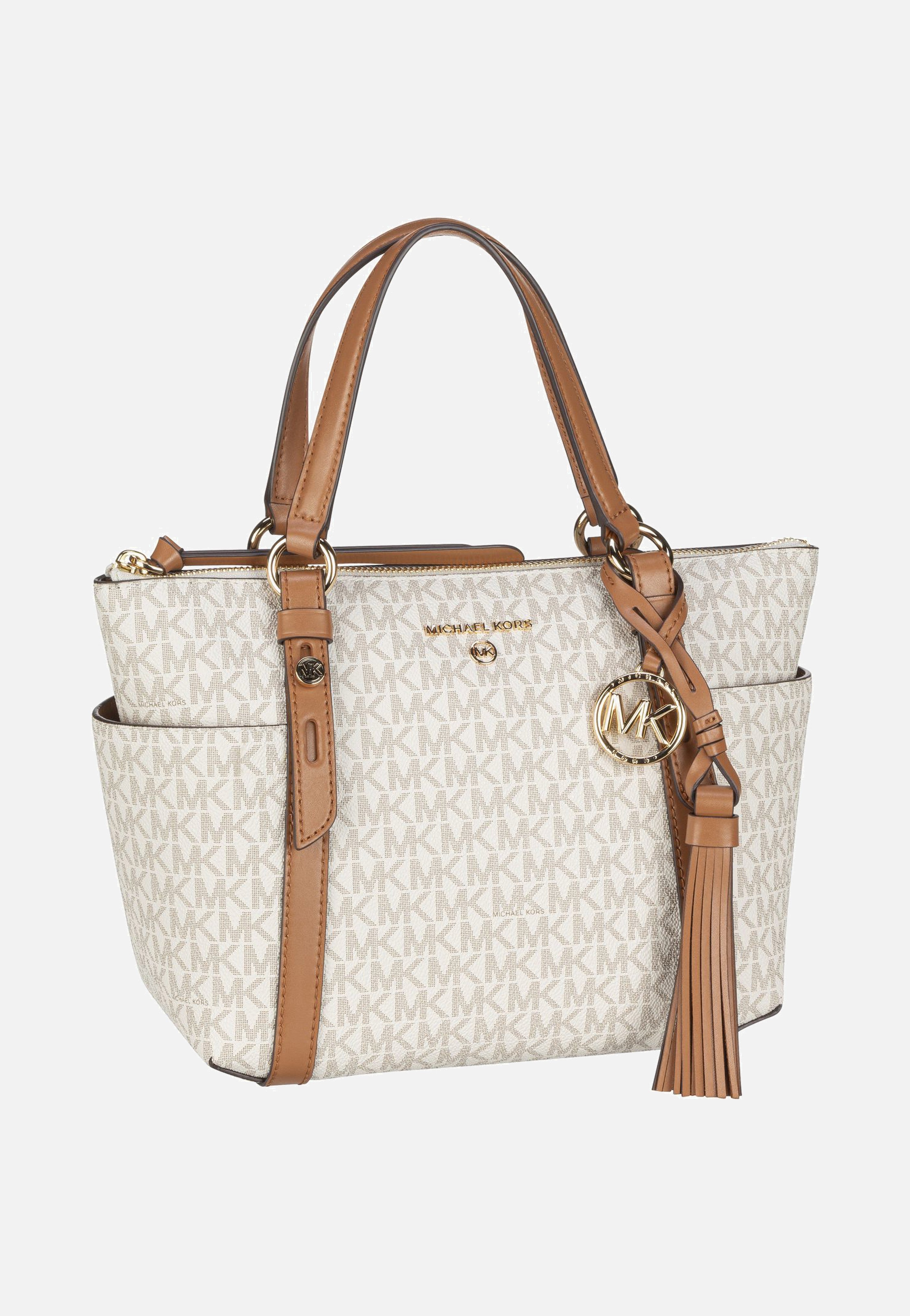 Michael Kors - Sullivan Small Conv TZ Tote MK Signature Vanilla/Acorn - Handle Bag | Women-Image