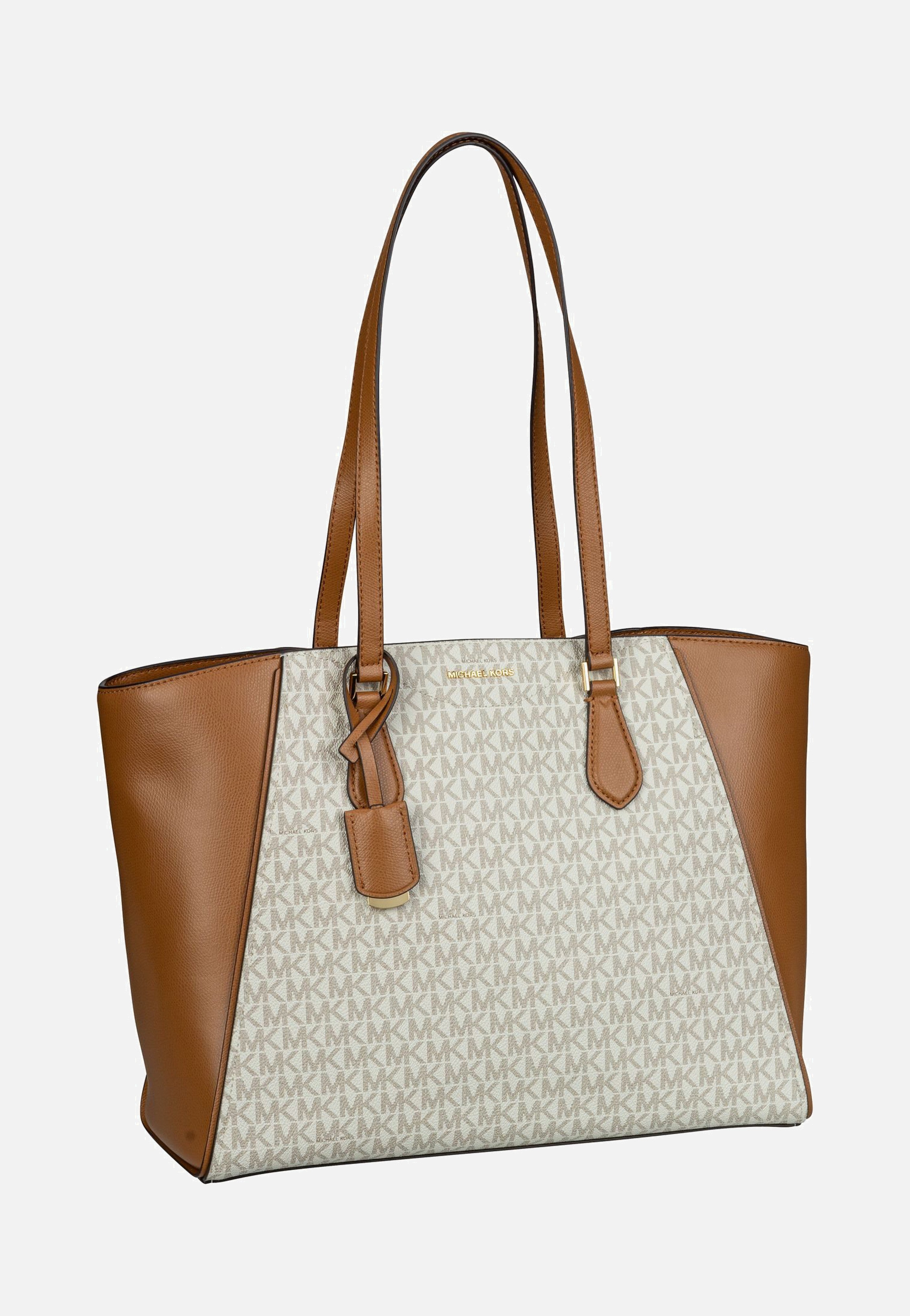 Michael Kors Taryn Large MF TZ MK SIG Vanilla/Acorn - Shopper | Sakoi
