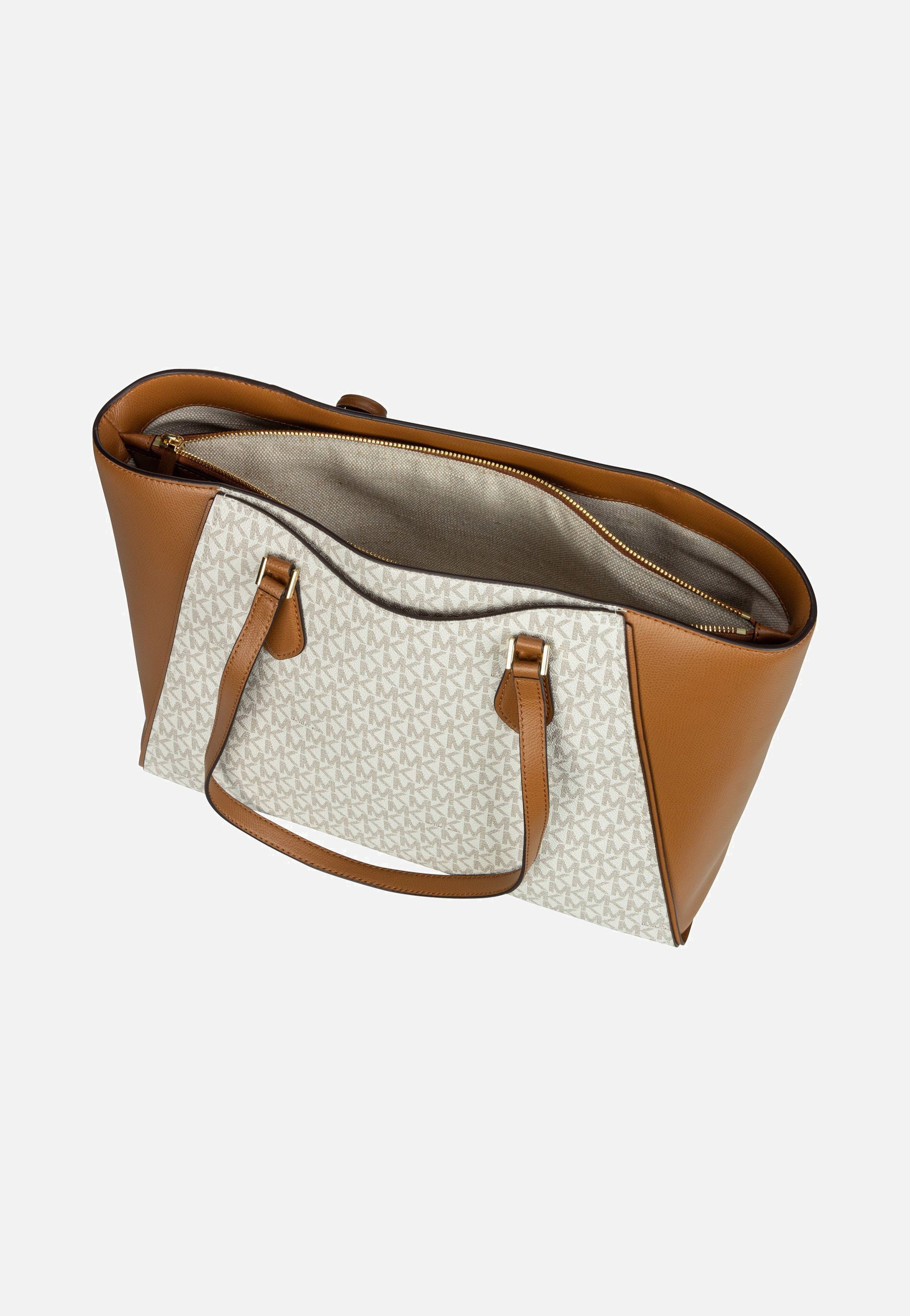 Michael Kors - Taryn Large MF TZ MK SIG Vanilla/Acorn - Shopper | Women-Image