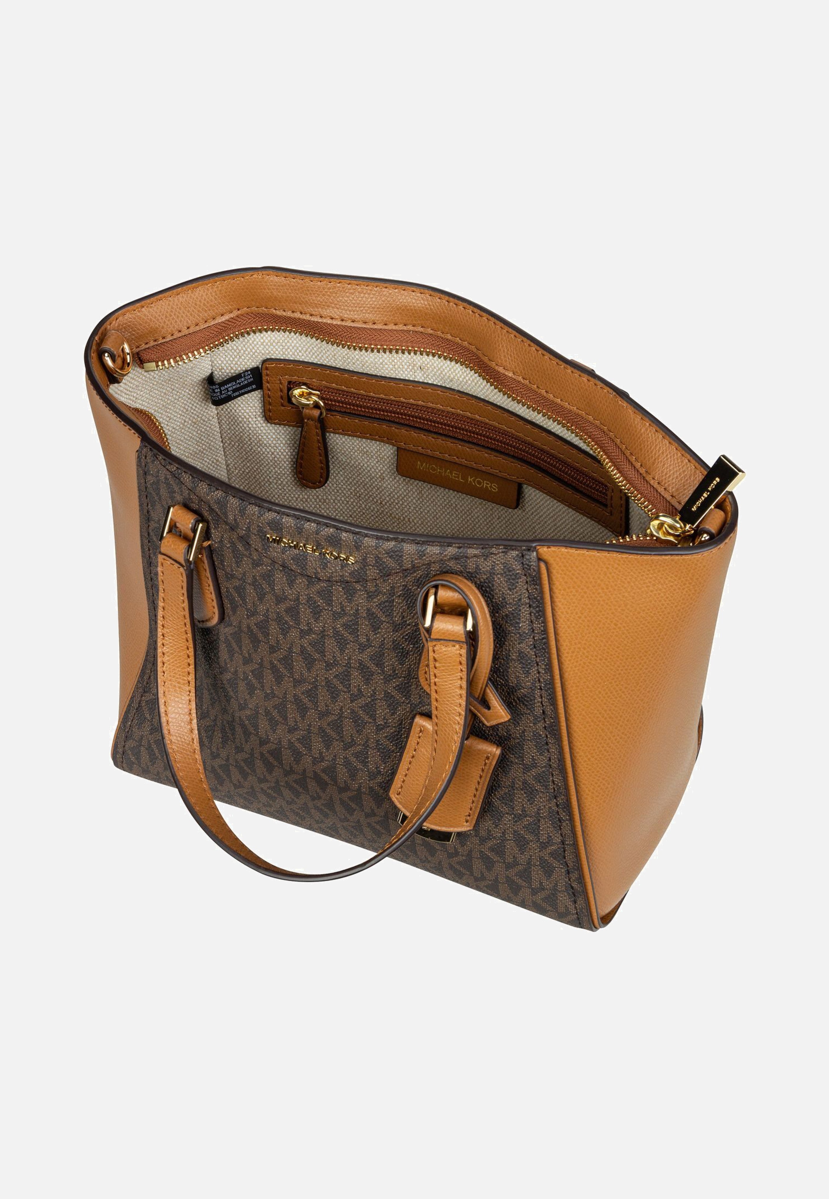 Michael Kors Taryn Small Convertible MK SIG Brown/Acorn Handle Bag