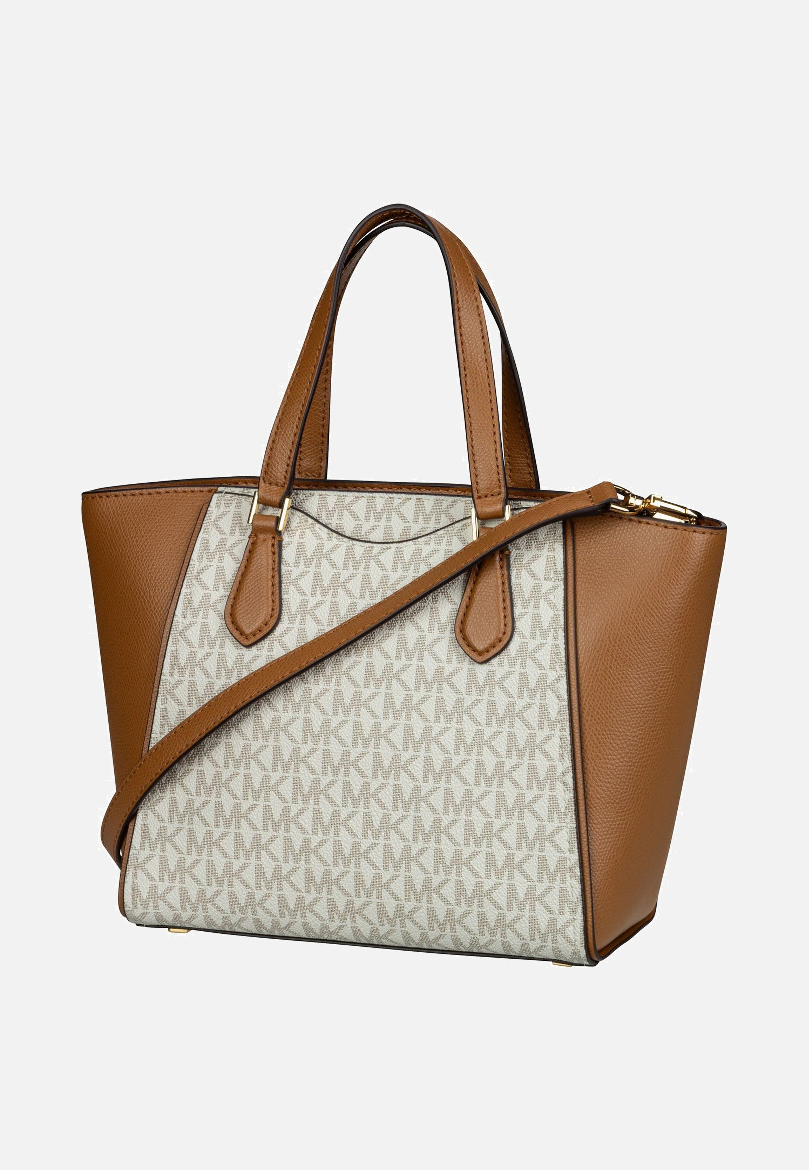 Michael Kors - Taryn Small Convertible MK SIG Vanilla/Acorn - Handle Bag | Women-Image