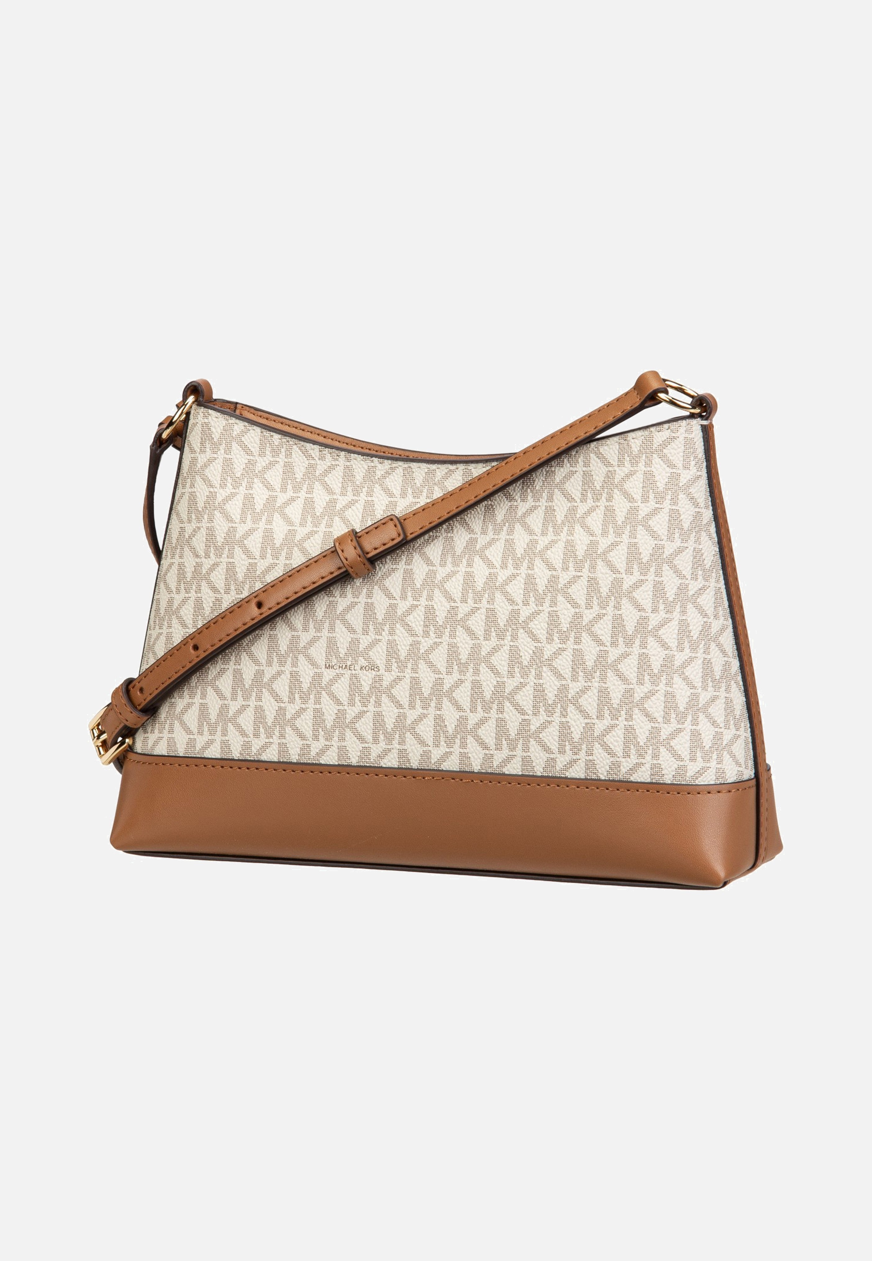 Michael Kors Andie SM TZ Xbody Vanilla/Acorn Crossbody Bag