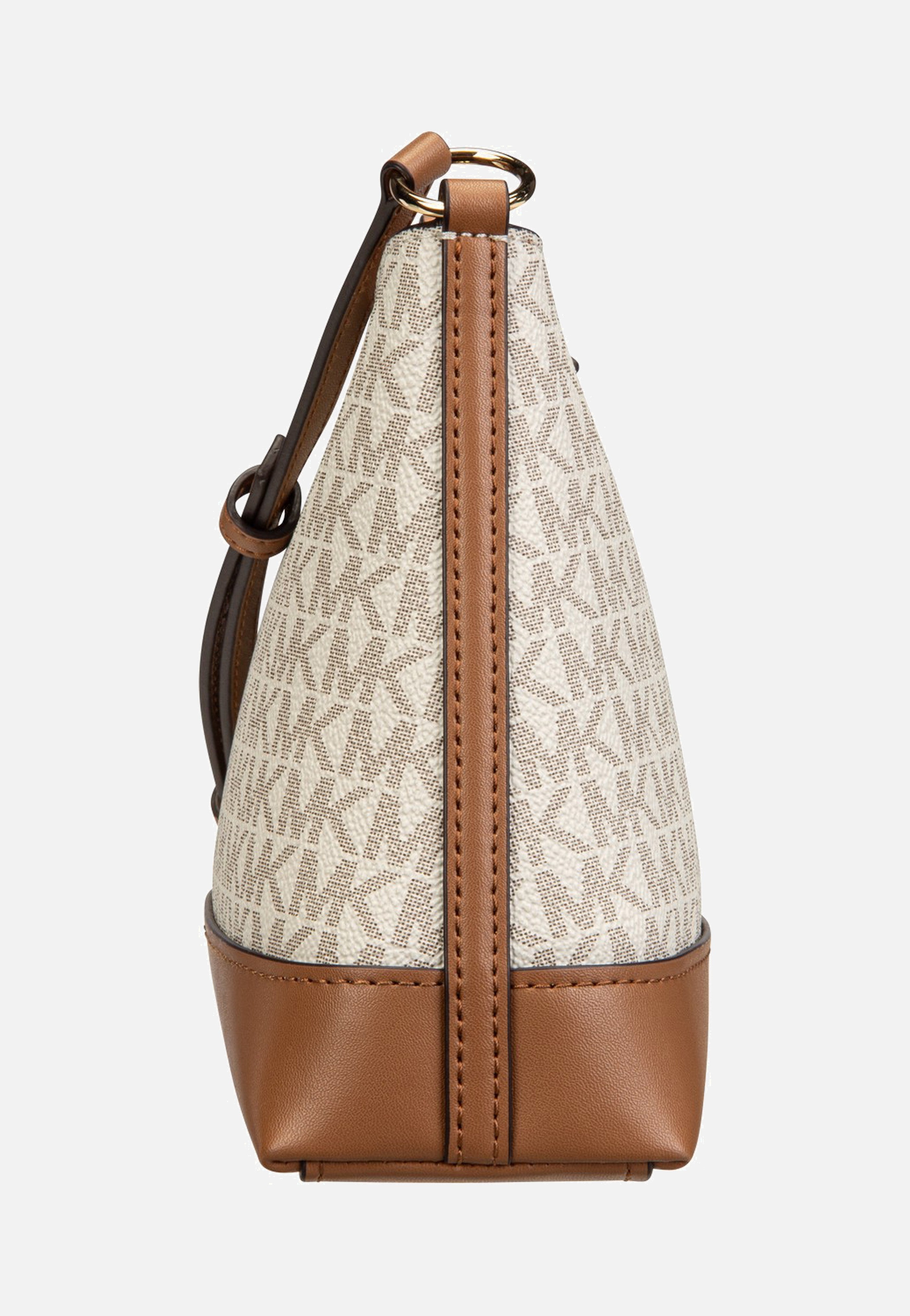 Michael Kors Andie SM TZ Xbody Vanilla/Acorn Crossbody Bag