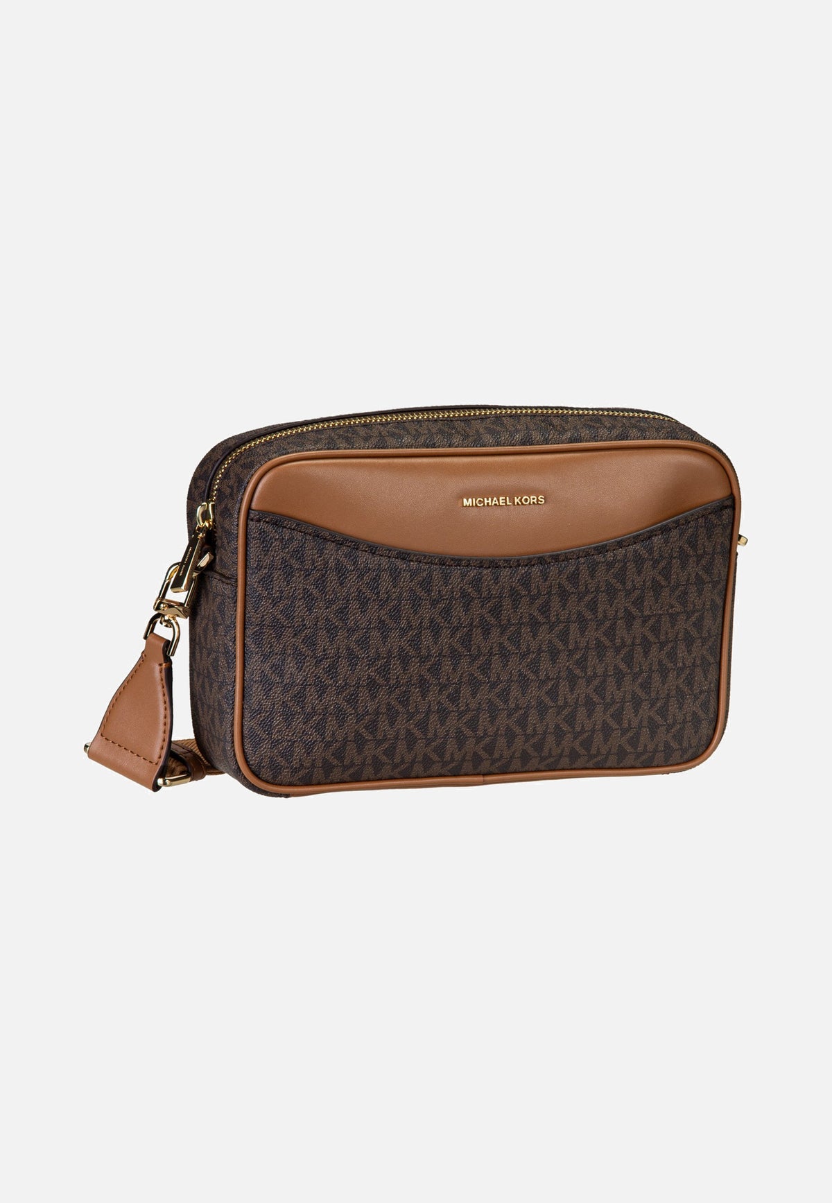 Michael Kors Bev LG Ew Pckt Xbody Brown/Acorn Borsa a tracolla