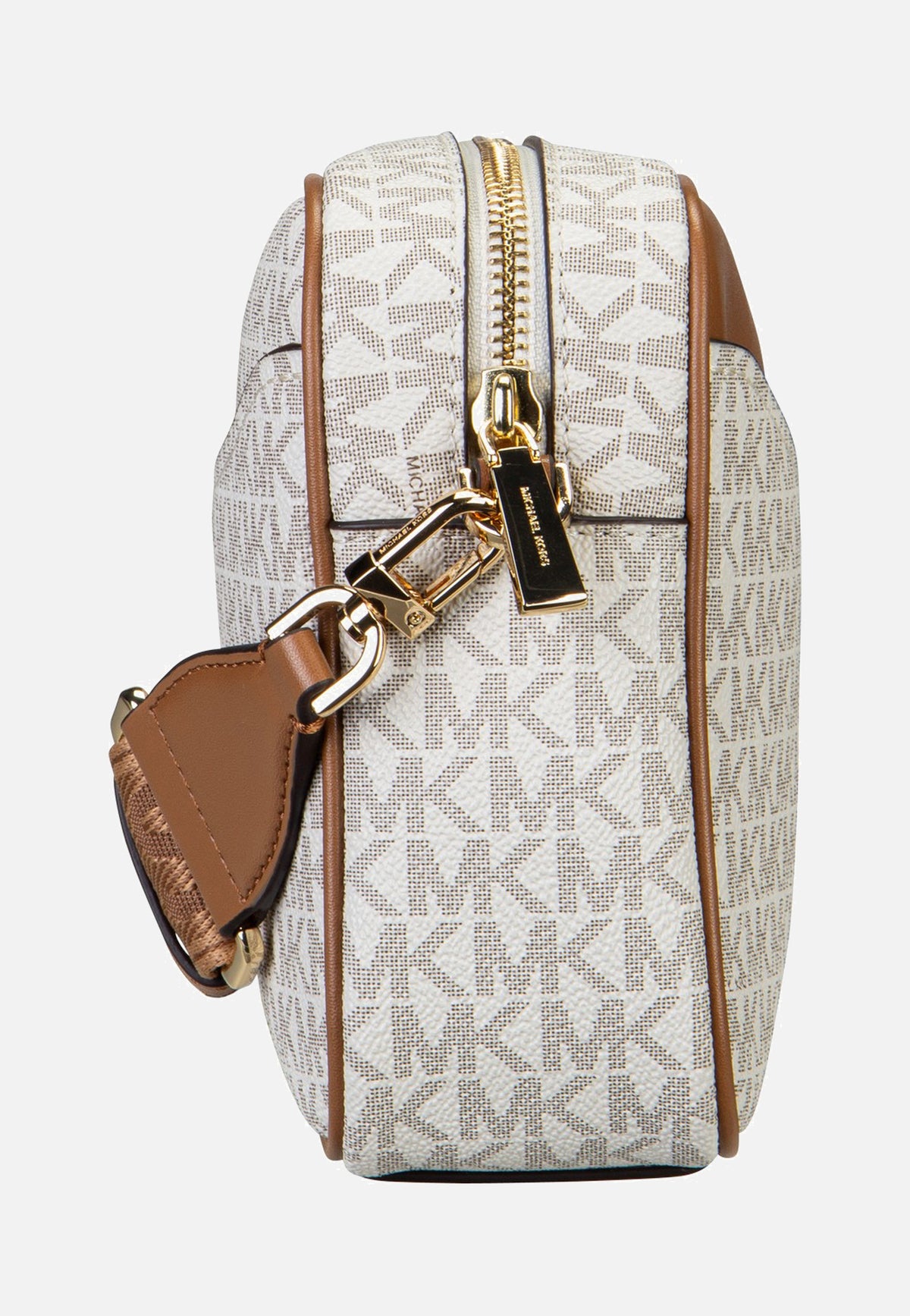 Michael Kors Bev LG Ew Pckt Xbody Vanilla/Acorn Borsa a tracolla