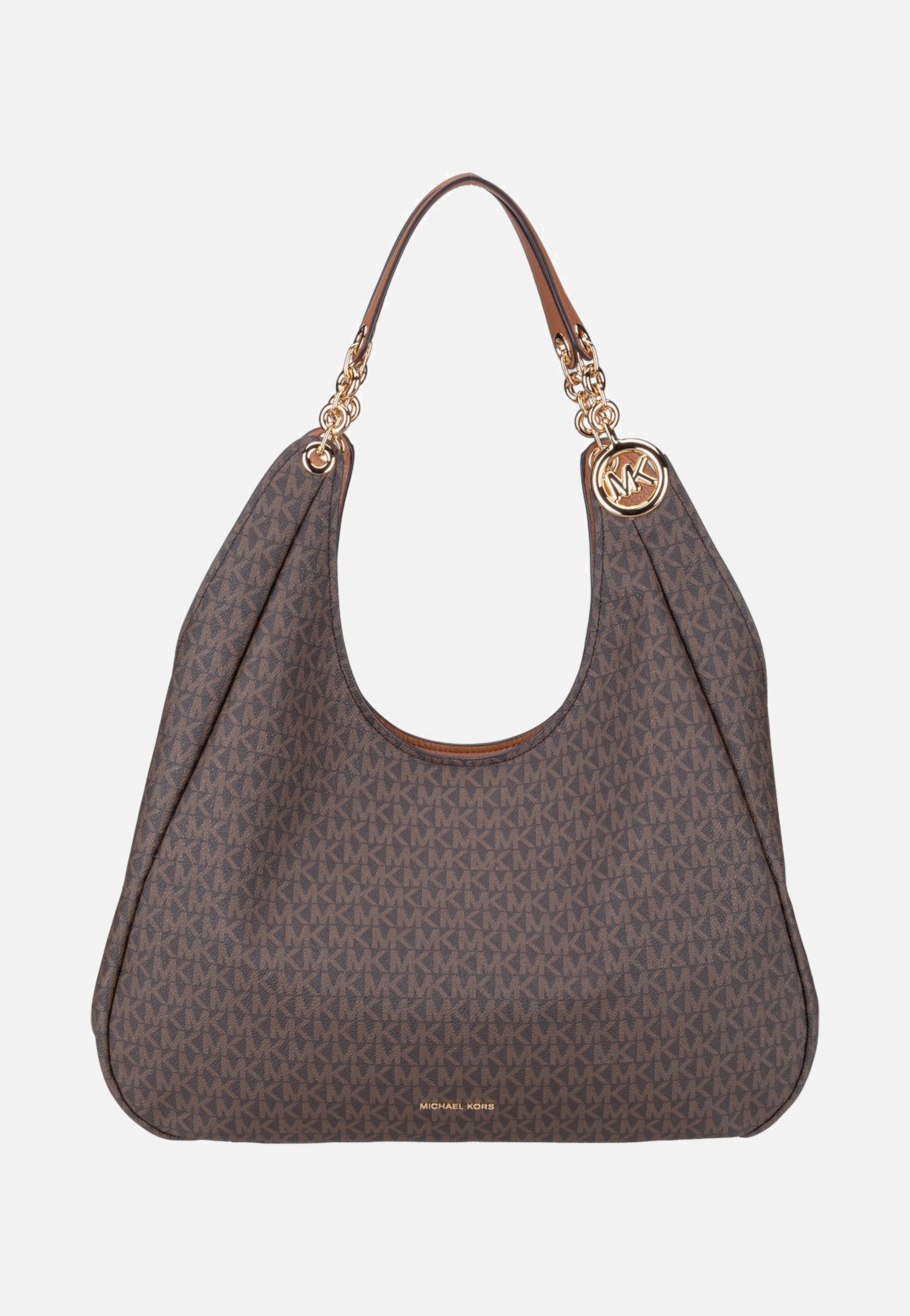 Michael Kors Ellie LG Trpl Compt Shldr Tote Brown/Acorn Sac Hobo