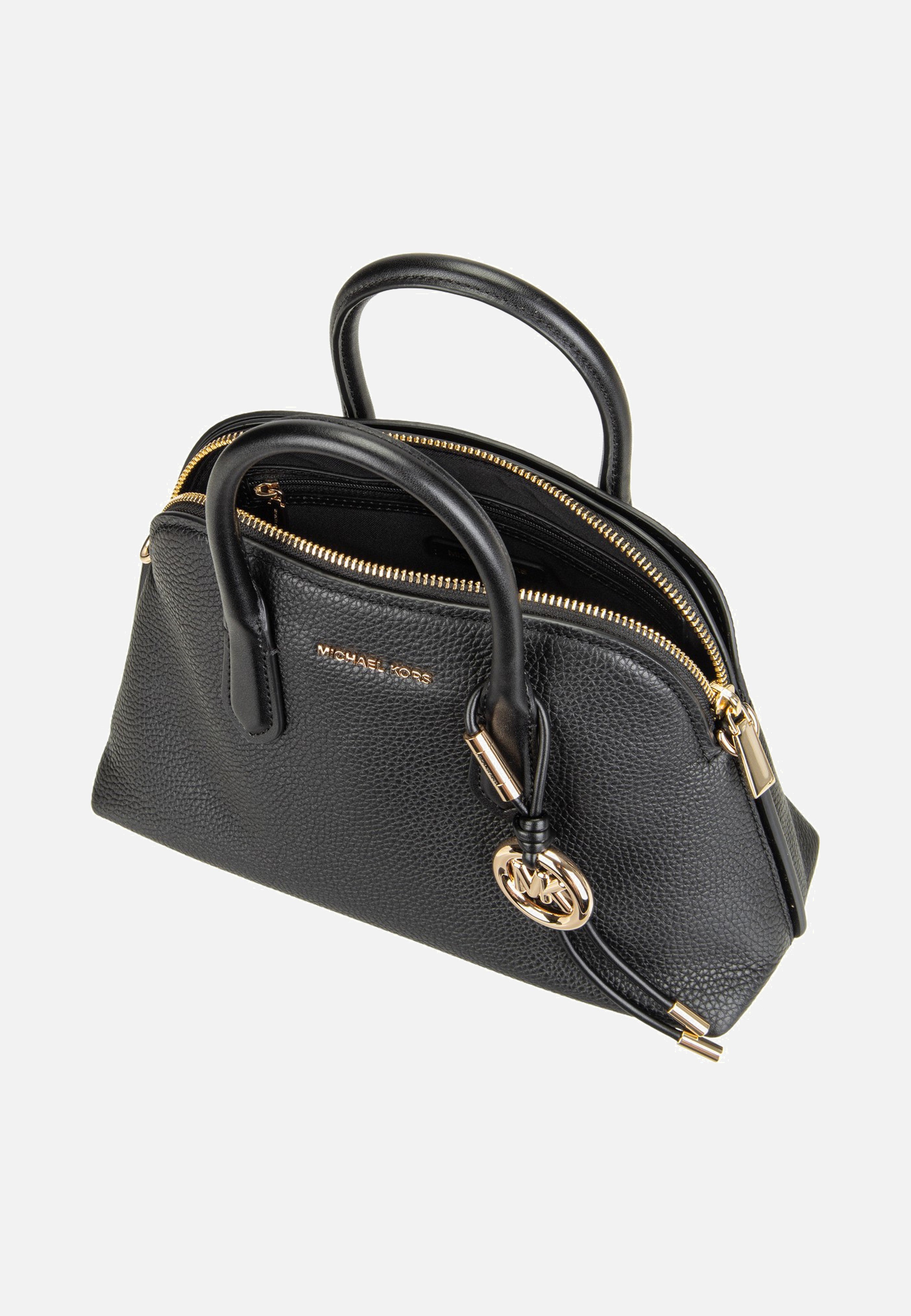 Michael Kors Freddie Medium Dome Chn Stchl Black Handle Bag