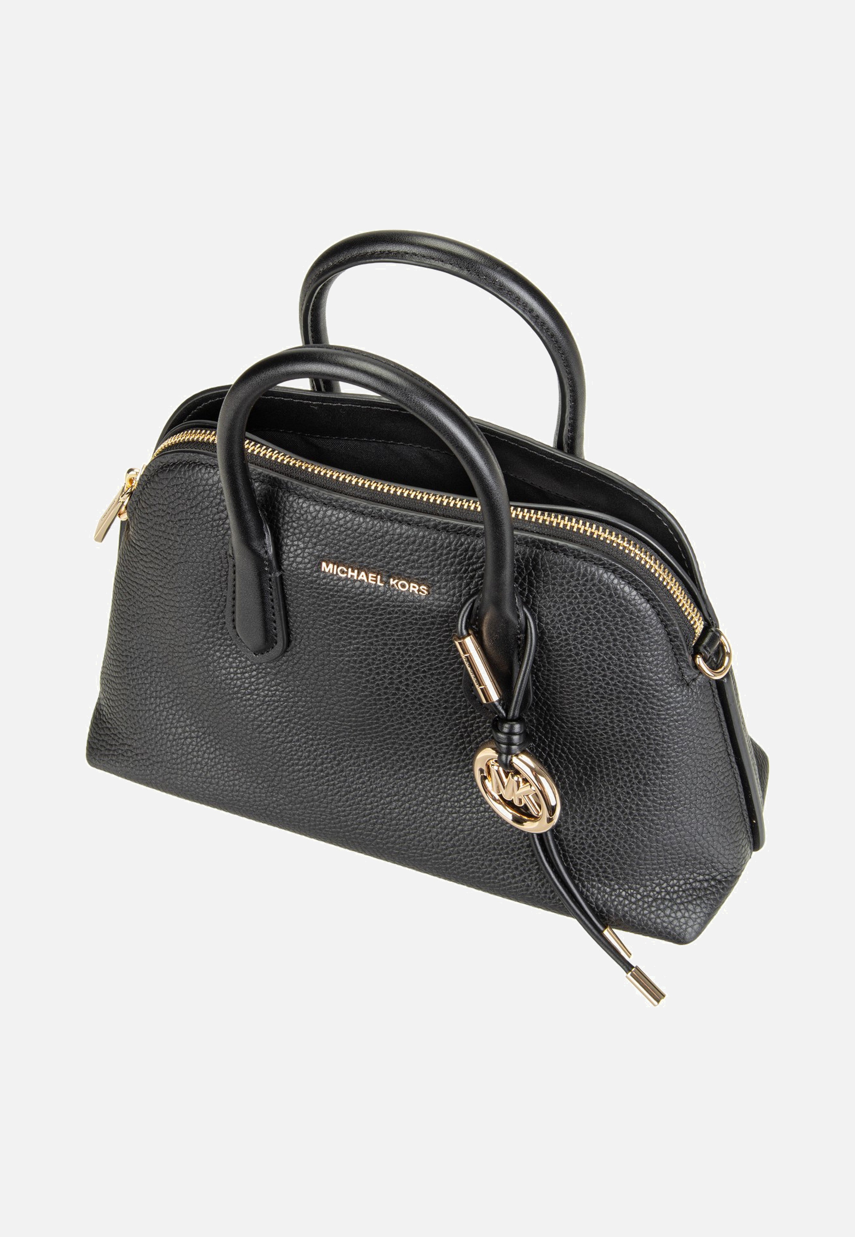 Michael Kors Freddie Medium Dome Chn Stchl Black Handle Bag
