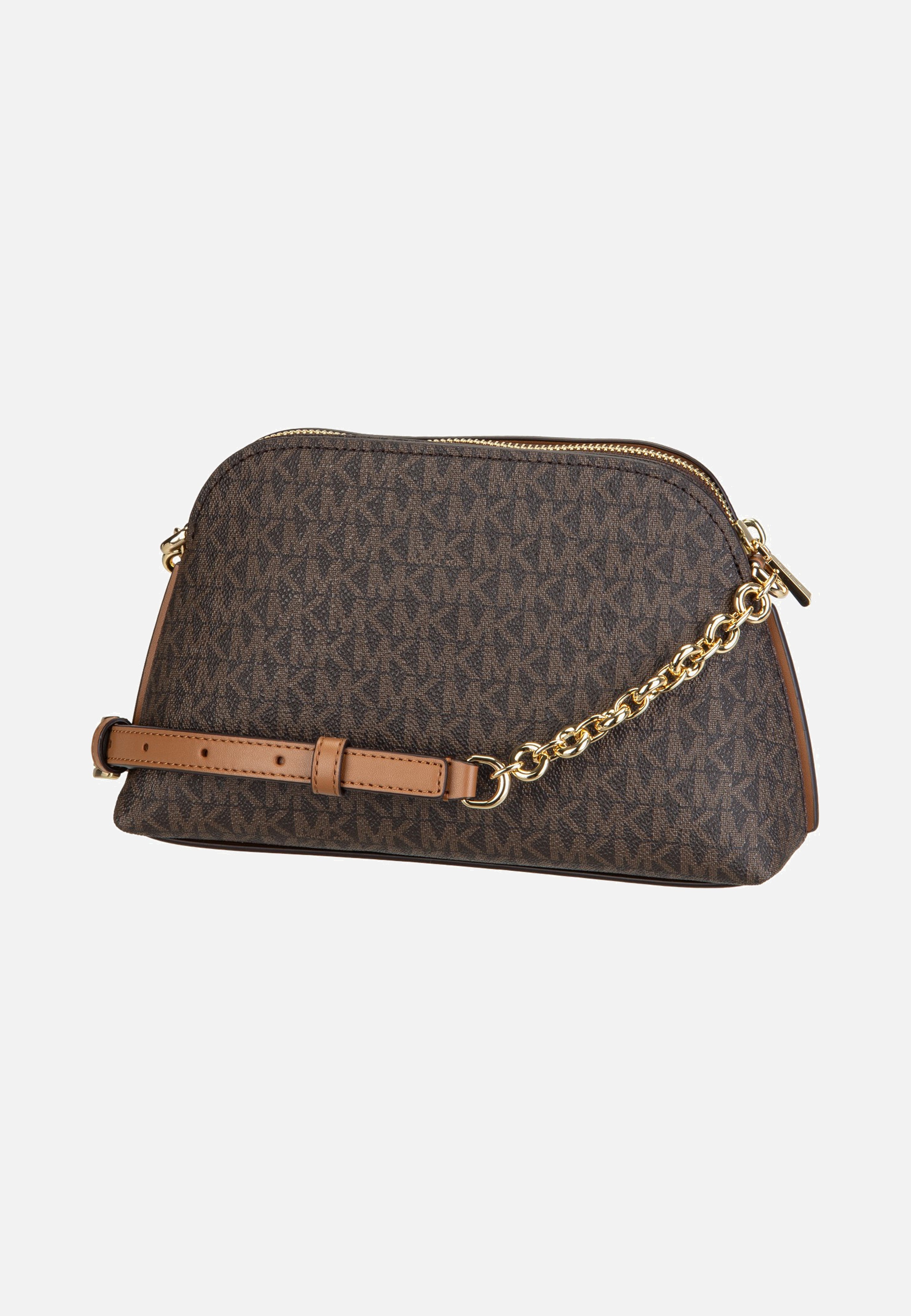 Michael Kors Freddie Small Dome Chn Xbody Brown/Acorn Crossbody Bag