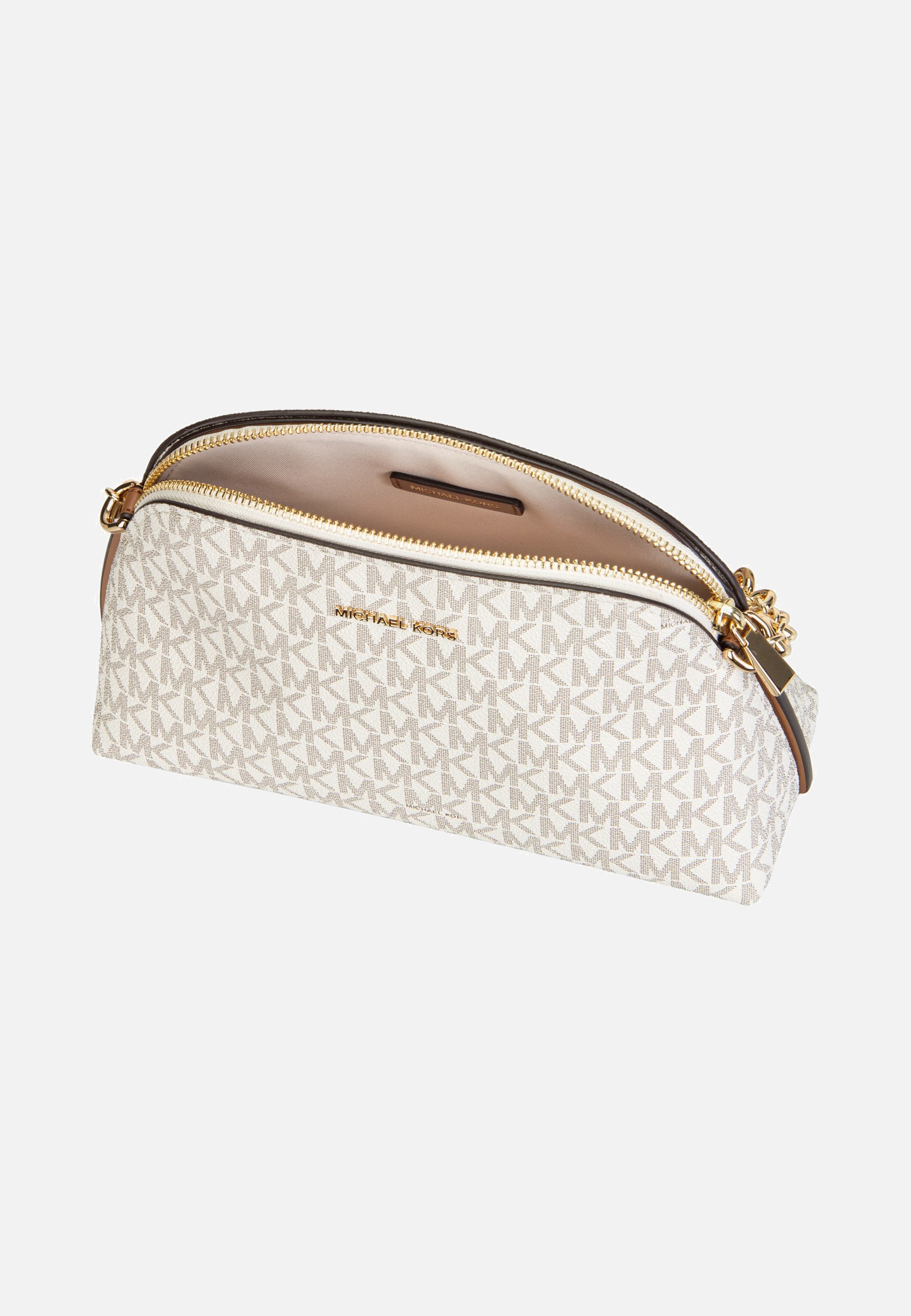 Michael Kors Freddie Small Dome Chn Xbody Vanilla/Acorn Crossbody Bag