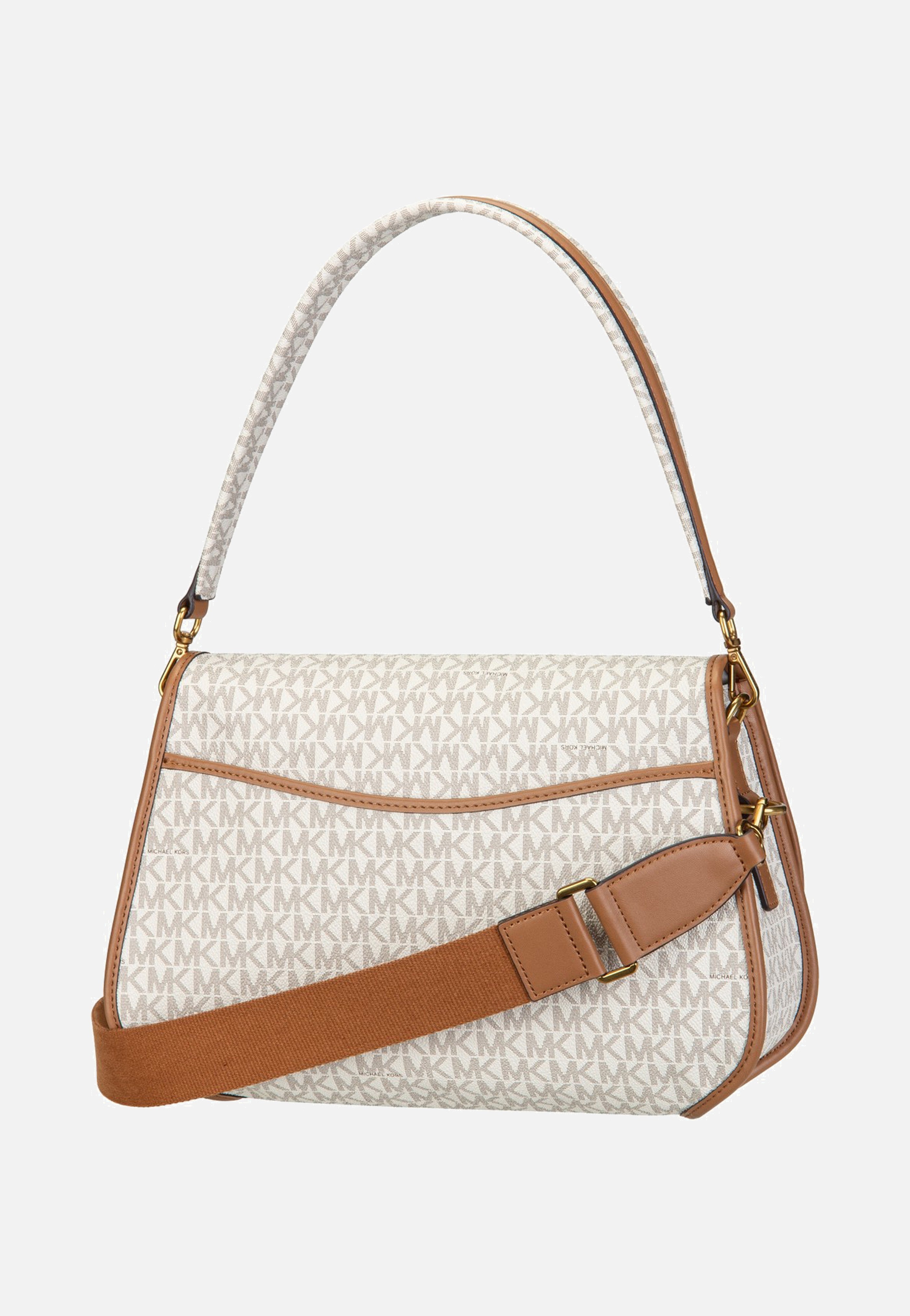 Michael Kors Holmes Medium Conv Msgr Vanilla/Acorn Shoulder Bag
