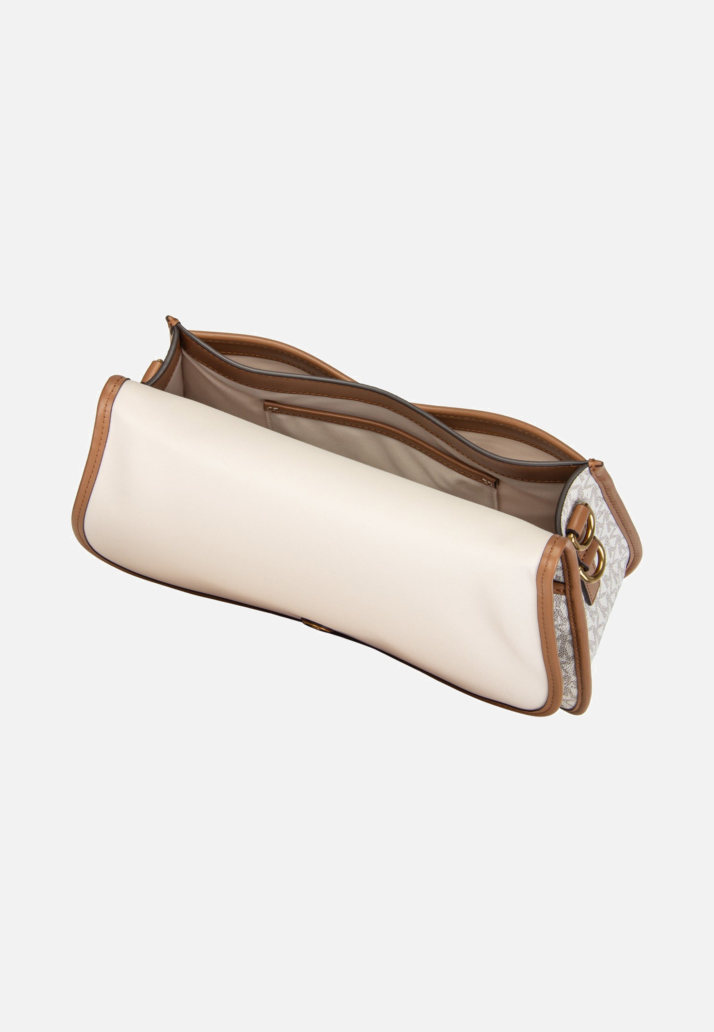 Michael Kors Holmes Medium Conv Msgr Vanilla/Acorn Shoulder Bag