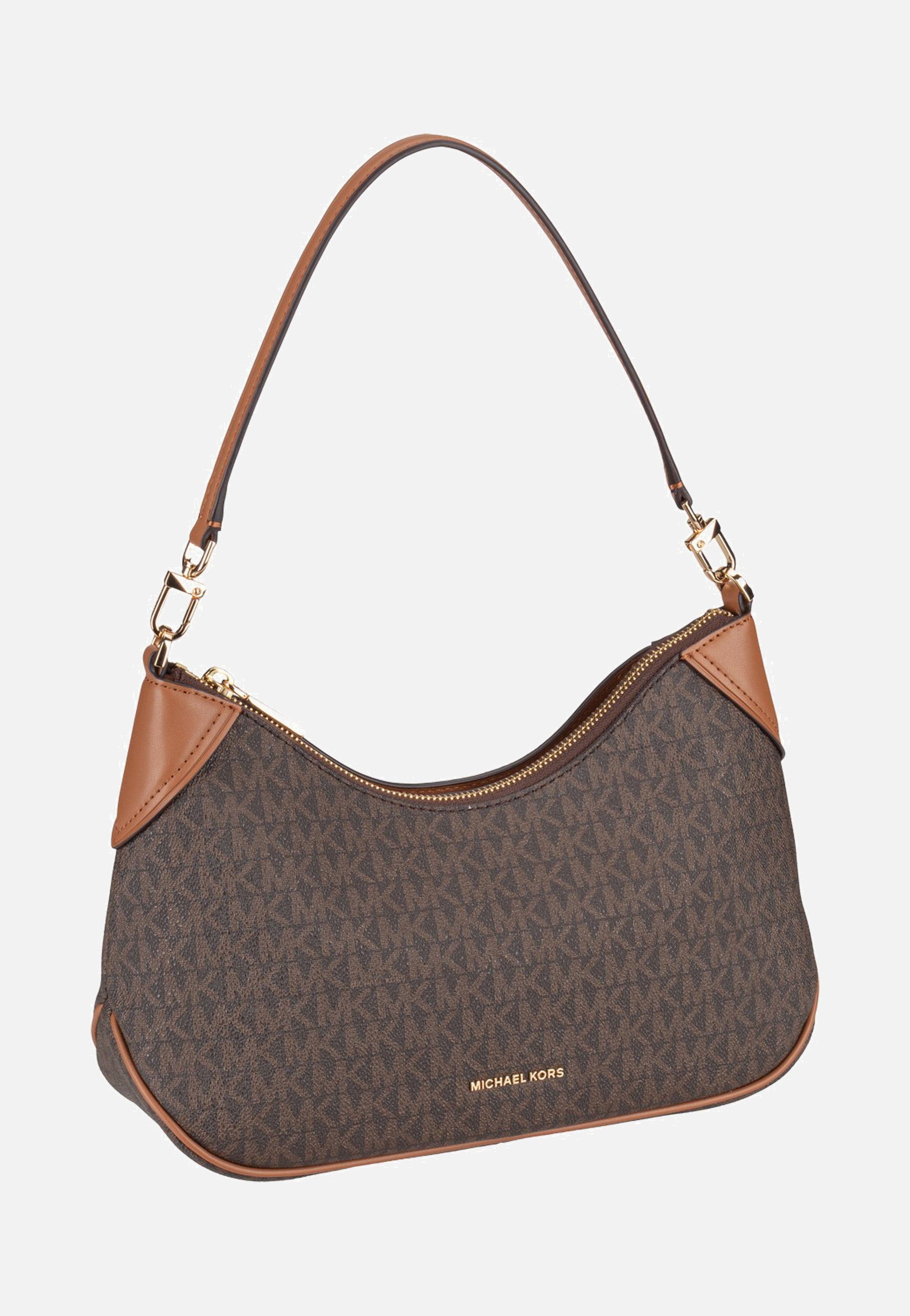 Michael Kors Jet Set MD Conv Pouchette Xbody Brown/Acorn Shoulder Bag