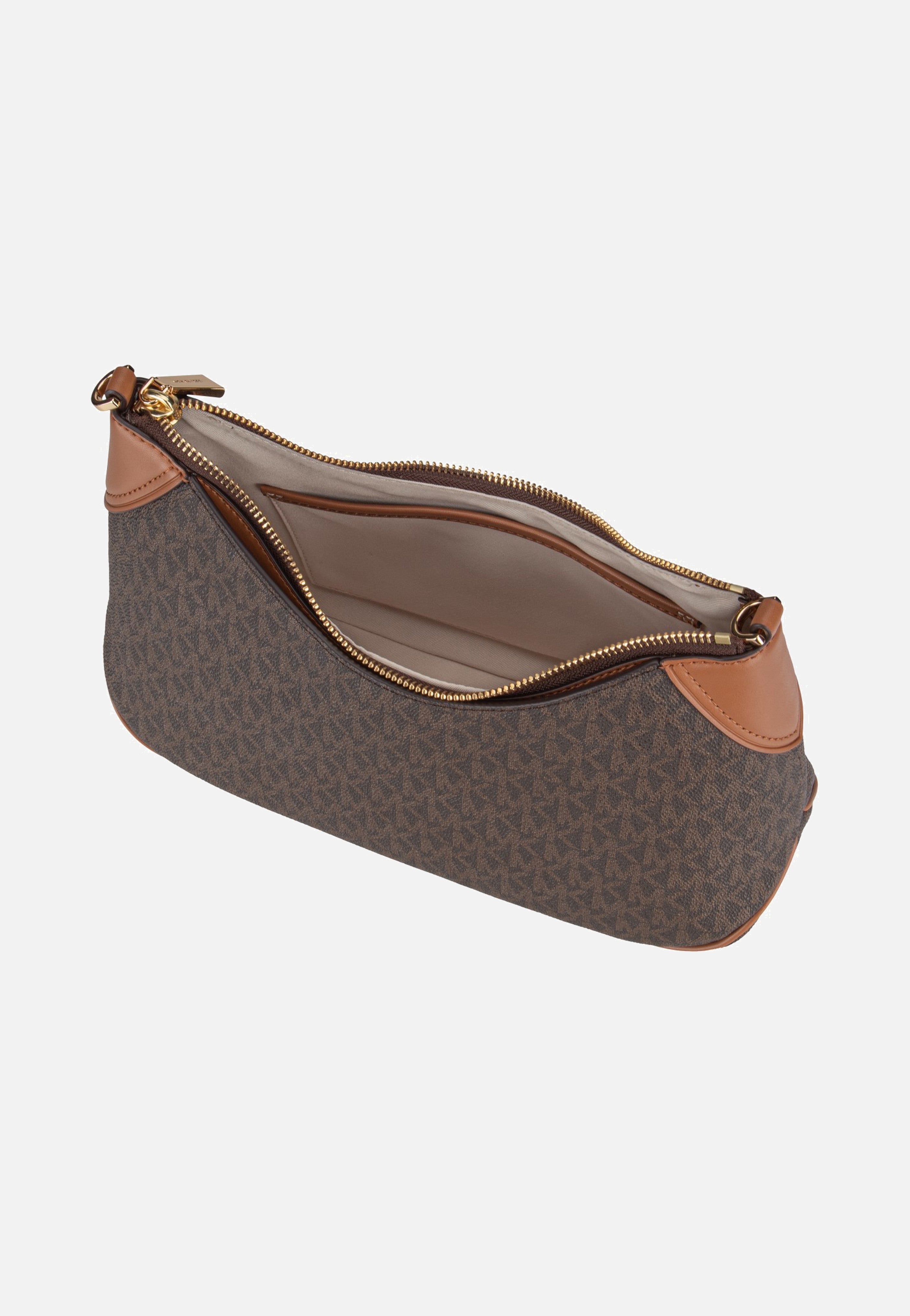 Michael Kors Jet Set MD Conv Pouchette Xbody Brown/Acorn Shoulder Bag