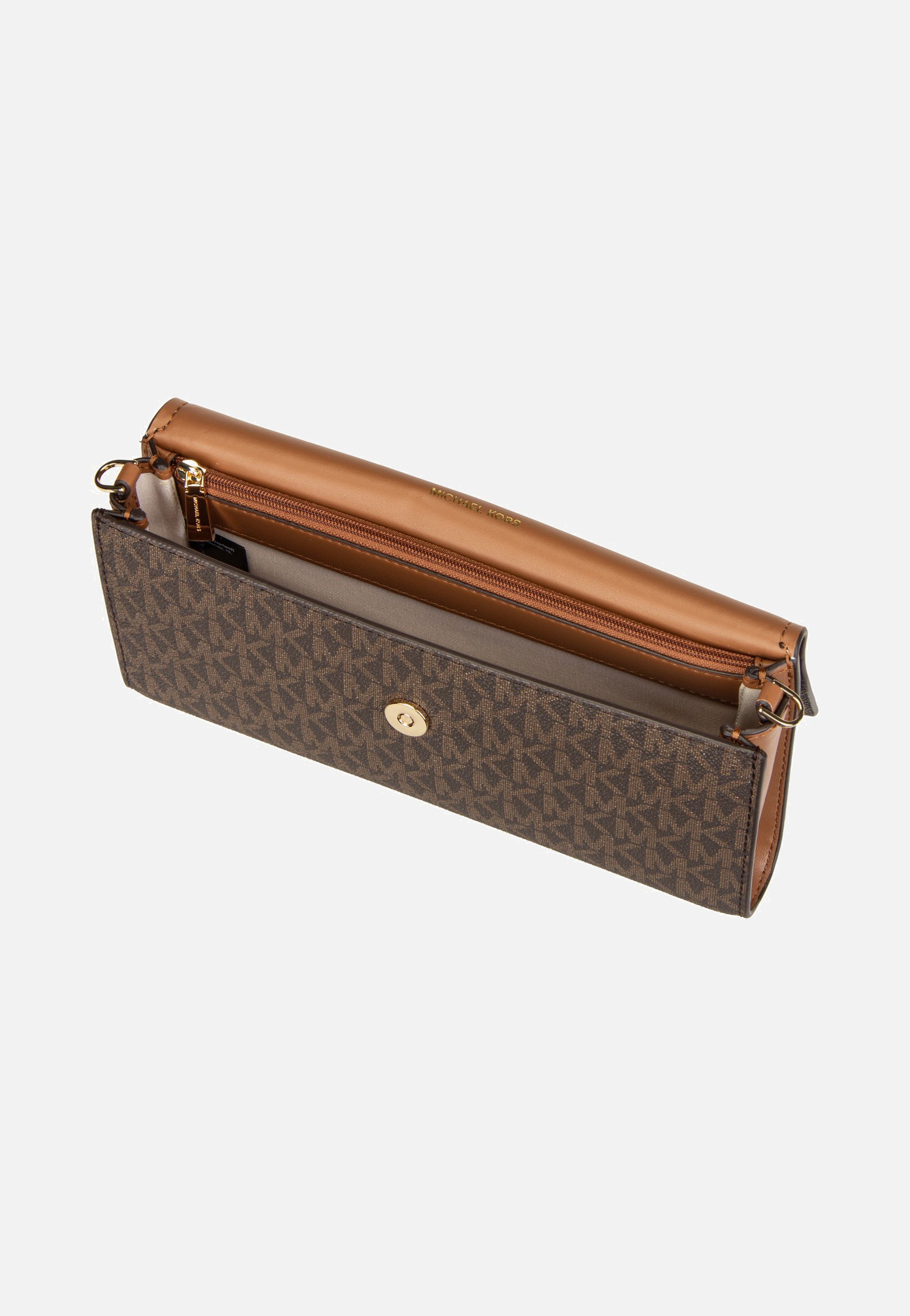 Michael Kors - Jet Set SM Ew Flap Crossbody Brown/Acorn - Evening Bag | Women-Image