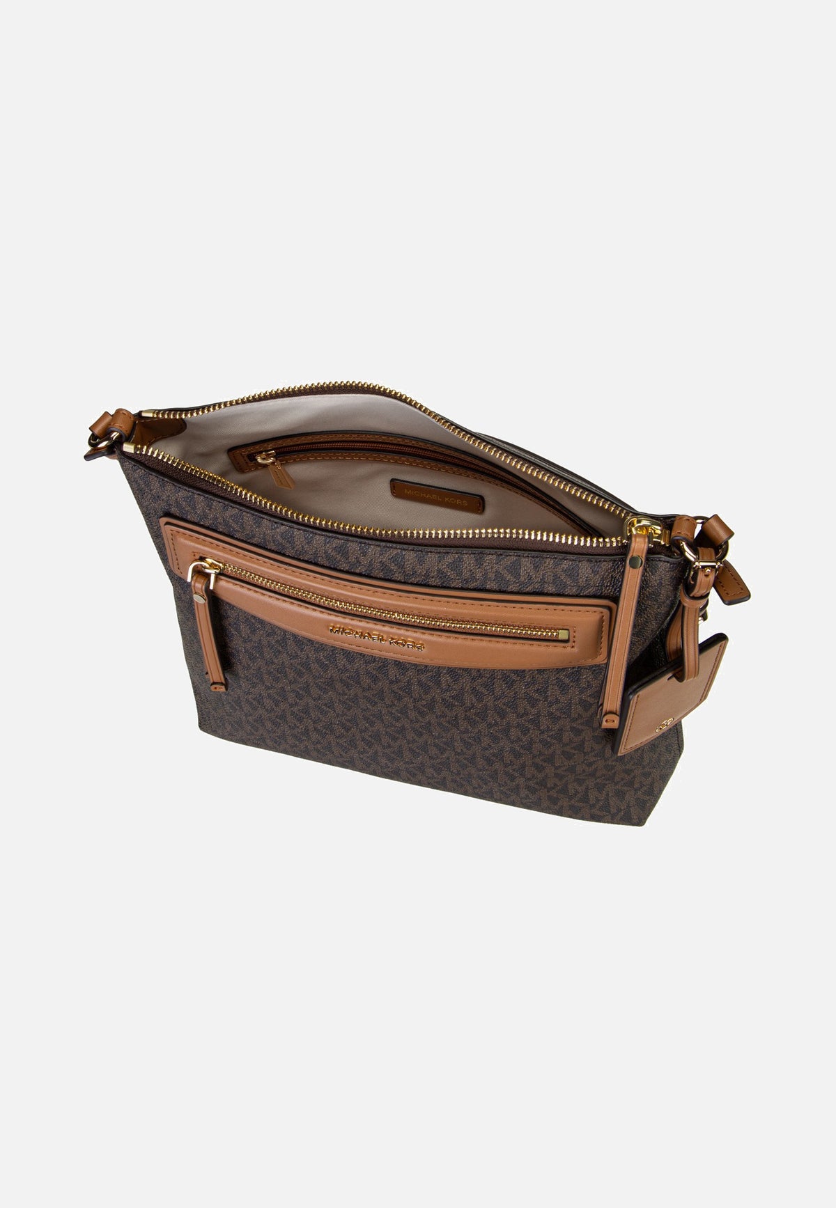 Michael Kors Jet Set Travel LG Ns Tz Xbody Brown/Acorn Schoudertas