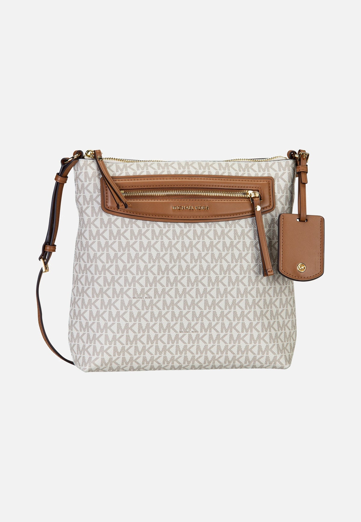 Michael Kors Jet Set Travel LG Ns Tz Xbody Vanilla/Acorn Sac à bandoulière