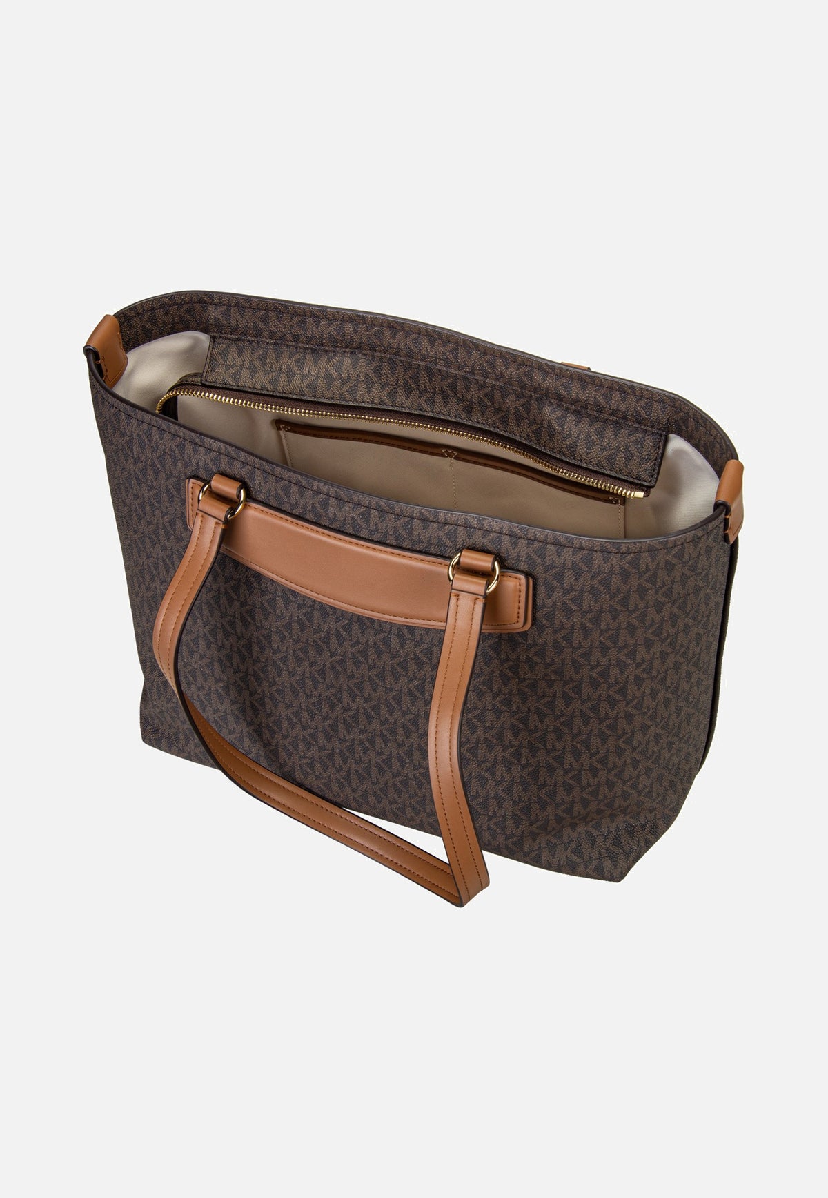Michael Kors Jet Set Travel MD Ew Tz Tote Brown/Acorn Client