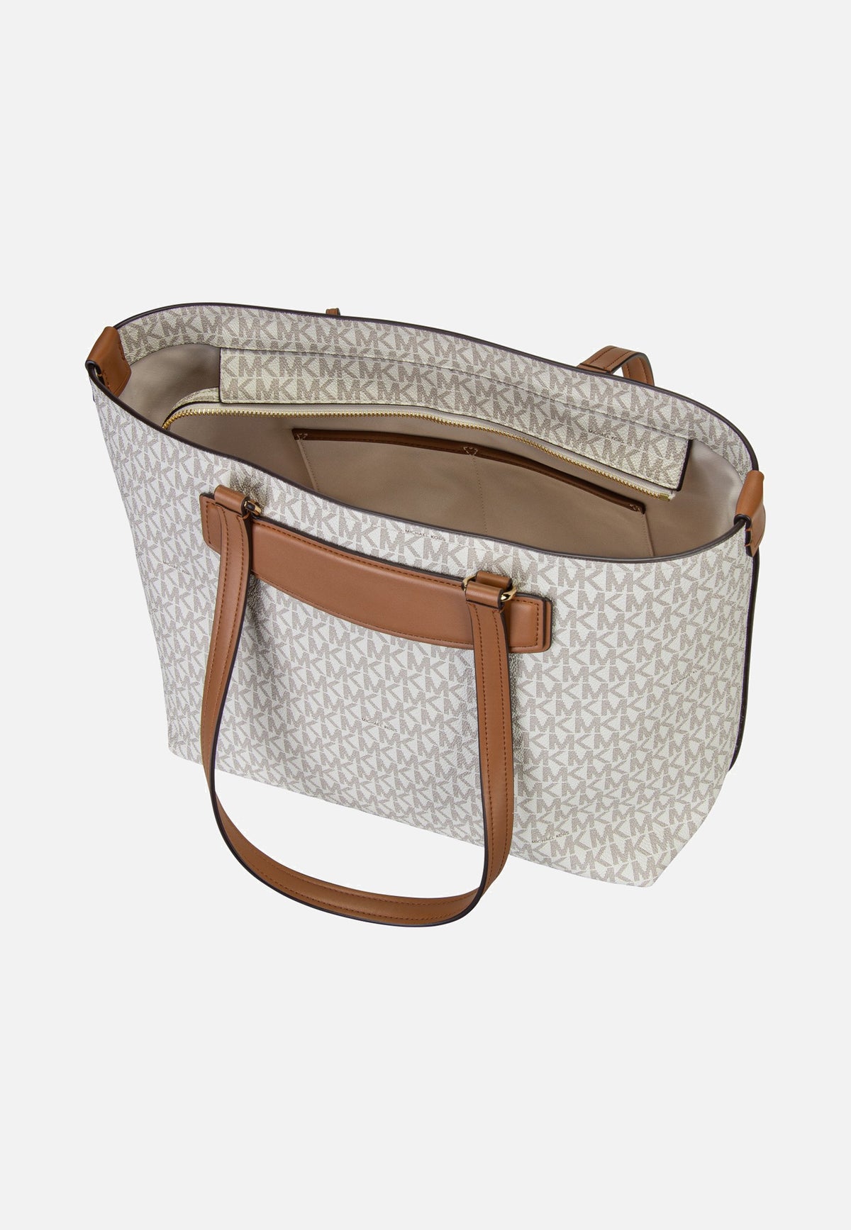 Michael Kors Jet Set Travel MD Ew Tz Tote Vanilla/Acorn Client