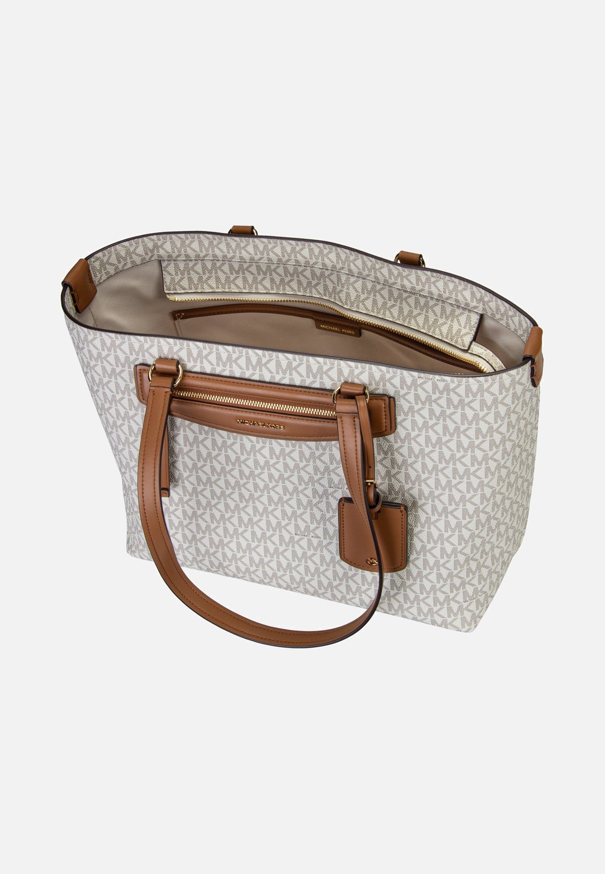 Michael Kors Jet Set Travel MD Ew Tz Tote Vanilla/Acorn Client