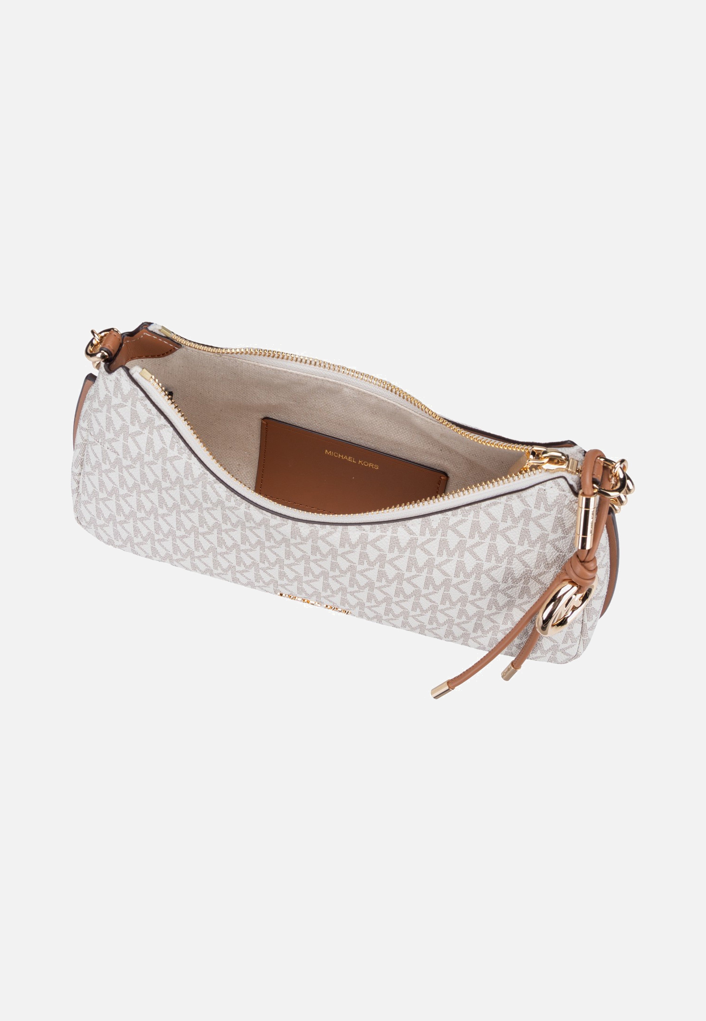 Michael Kors Nolita MD Chain Pouchette Vanilla/Acorn Clutch