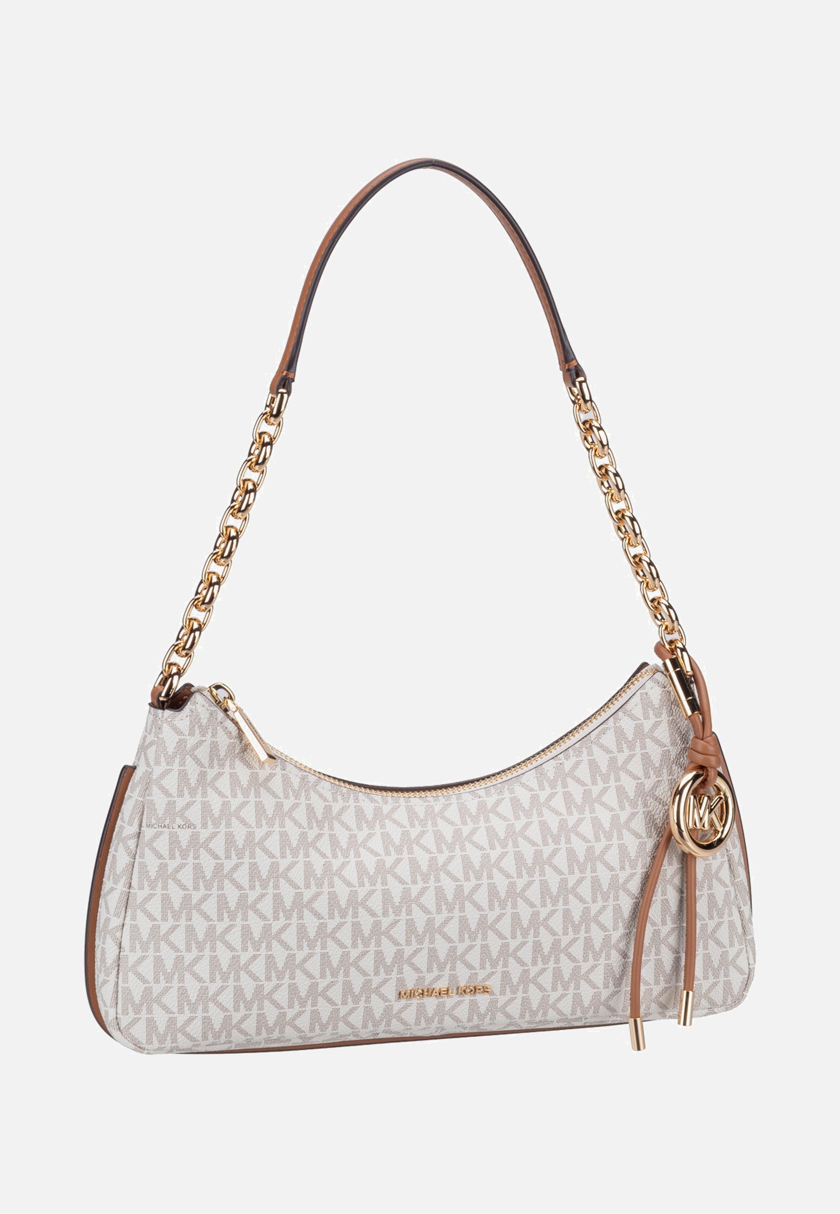 Michael Kors Nolita MD Chain Pouchette Vanilla/Acorn Clutch