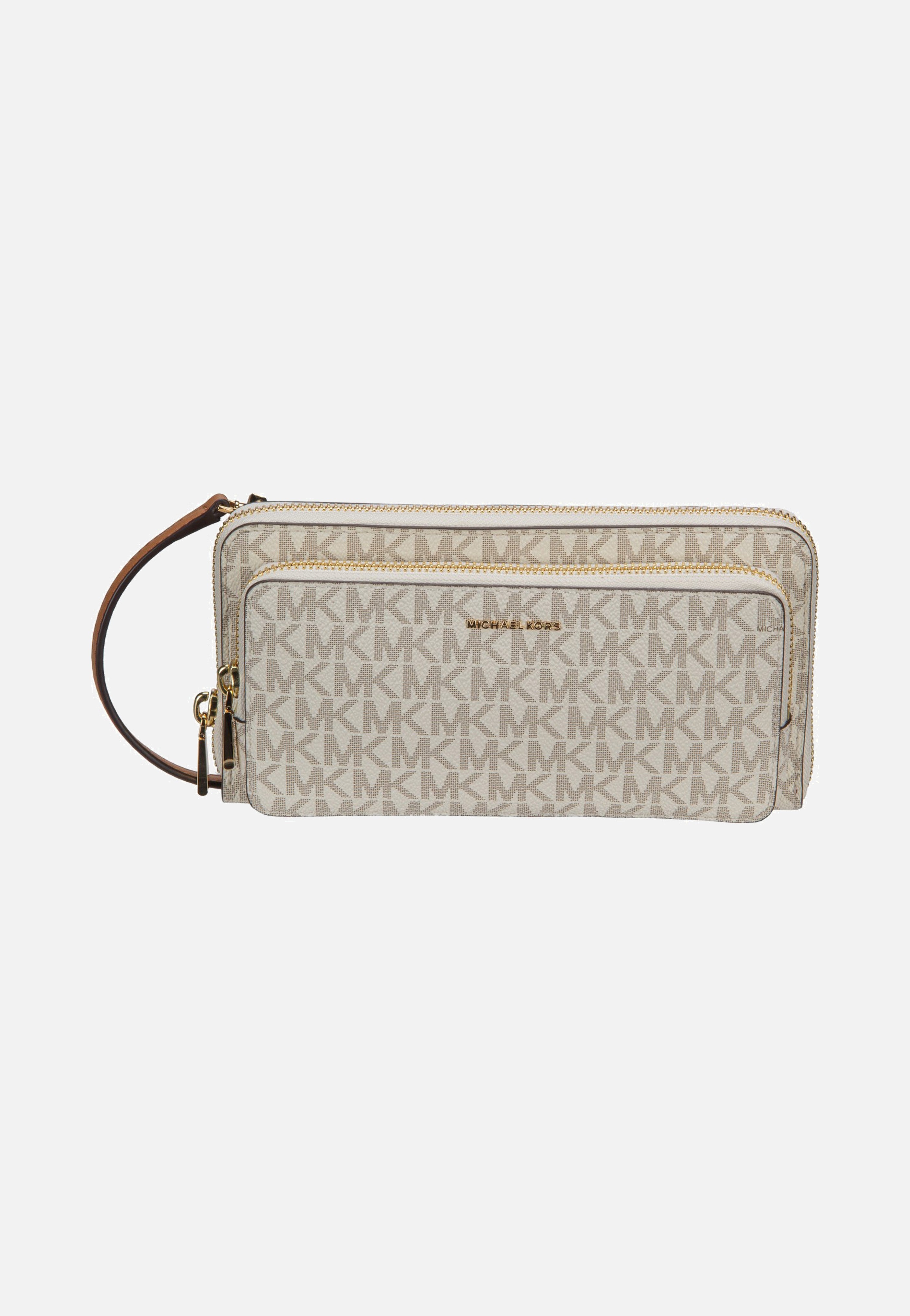 Michael Kors Jet Set LG Continental Xbody Vanilla/Acorn Evening Bag