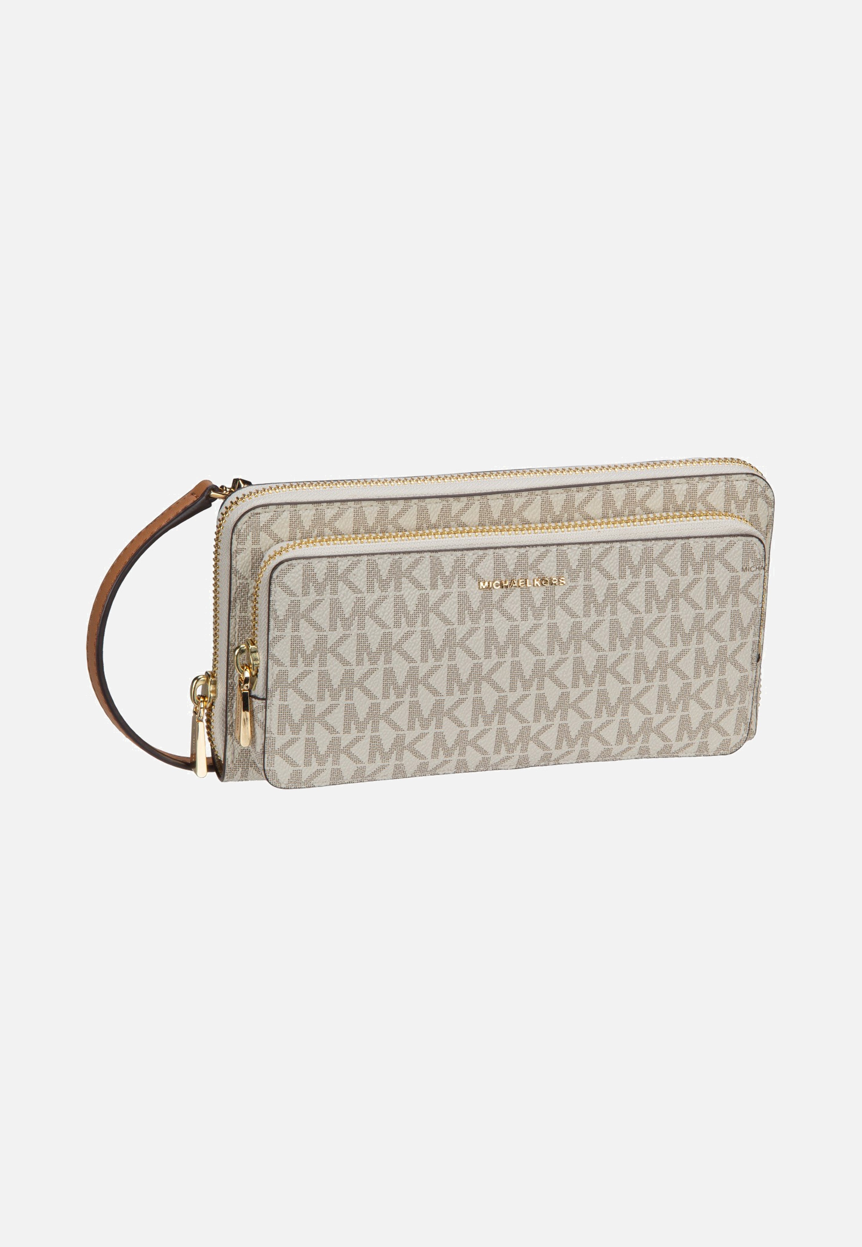 Michael Kors Jet Set LG Continental Xbody Vanilla/Acorn Evening Bag