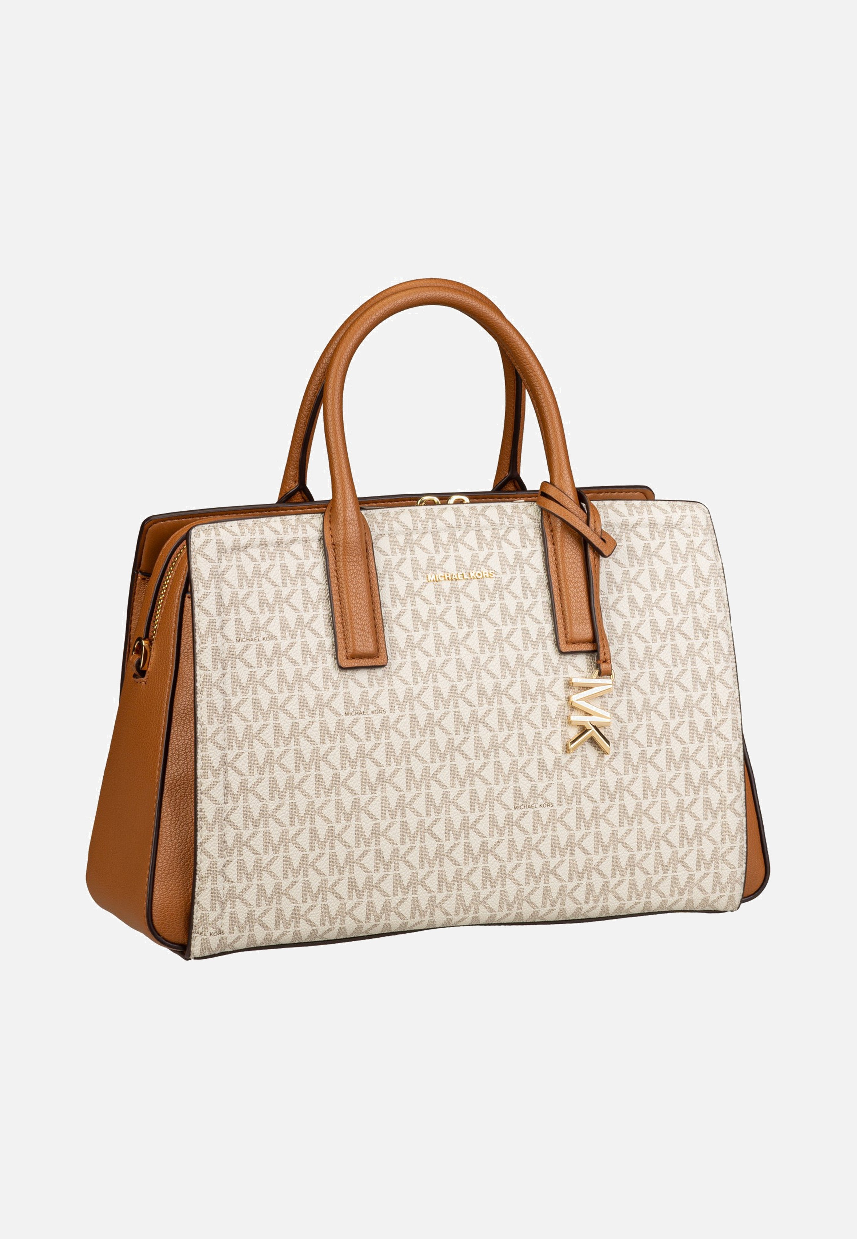 Michael Kors Laila MD Satchel Vanilla/Acorn Satchel