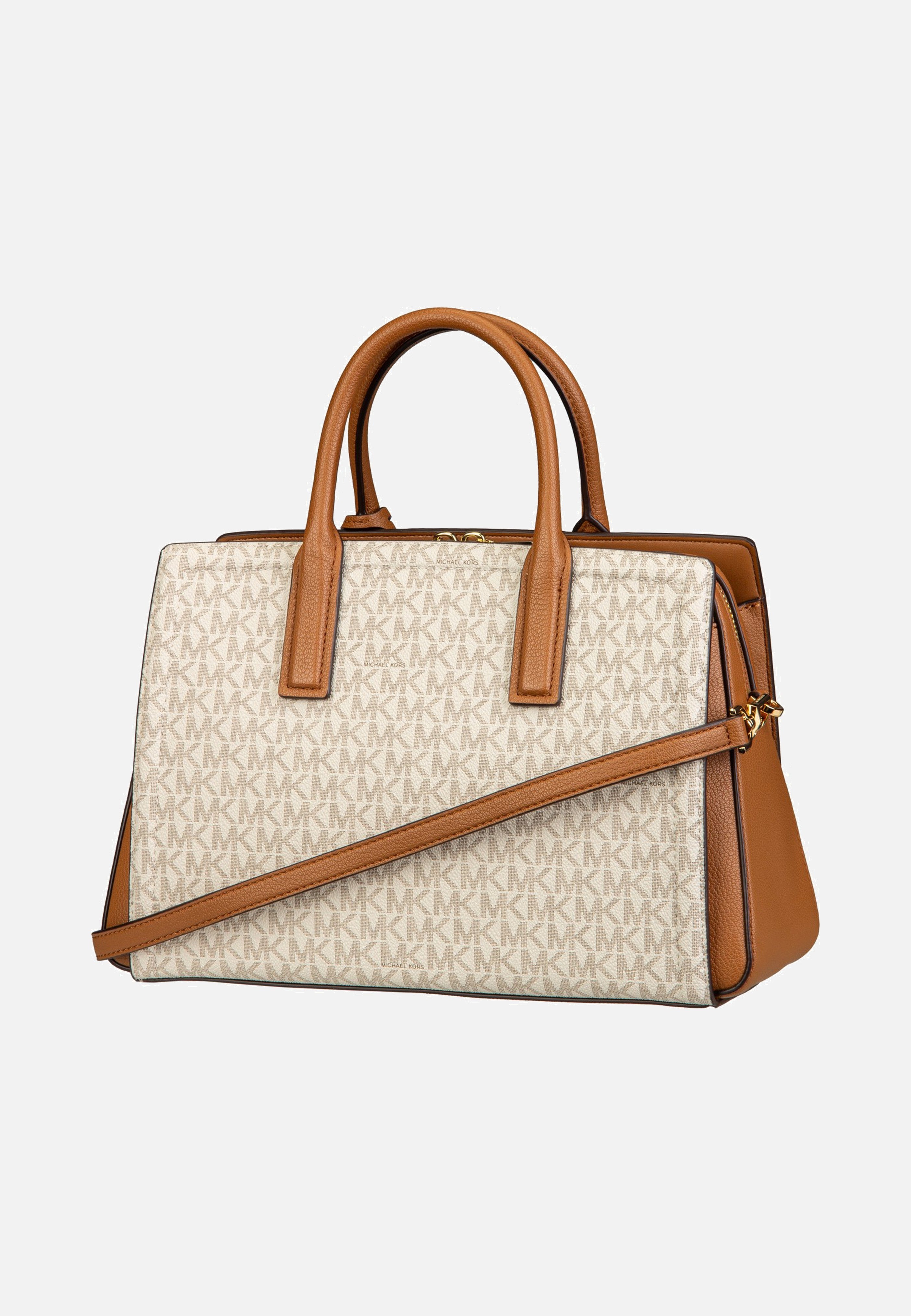 Michael Kors Laila MD Satchel Vanilla/Acorn Satchel
