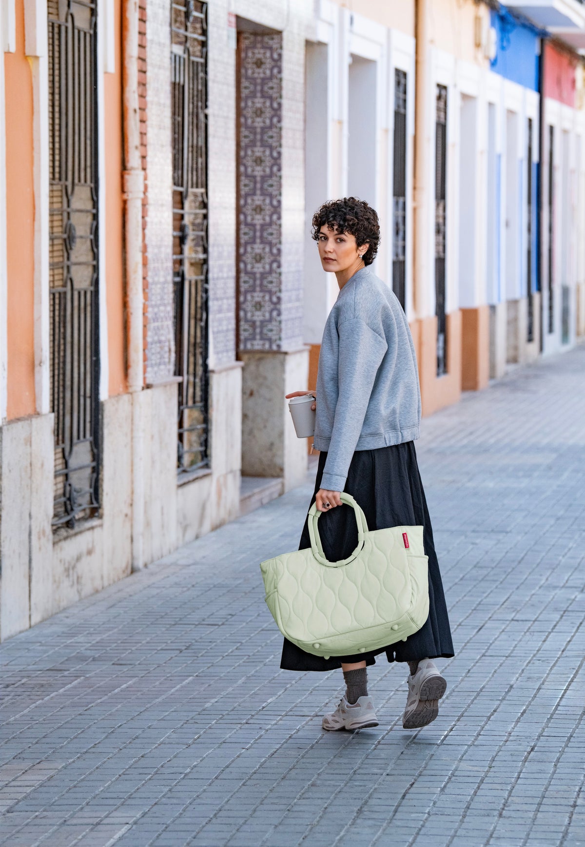 reisenthel Loopshopper L Puffer Iced Matcha Cesta de la compra