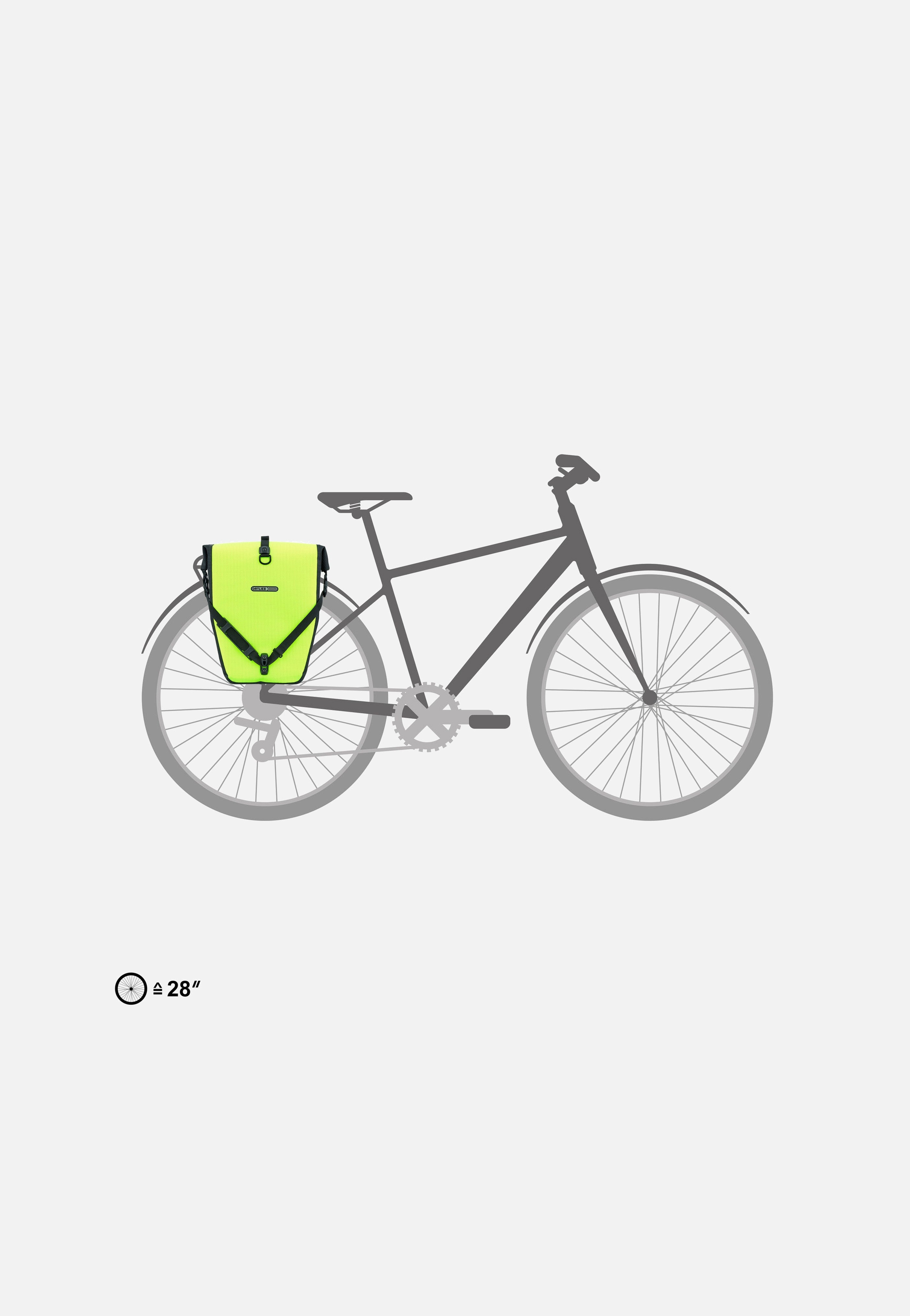 ORTLIEB Back-Roller High Visibility Single QL2.1 Neongelb Schwarz Reflex Bike Bag
