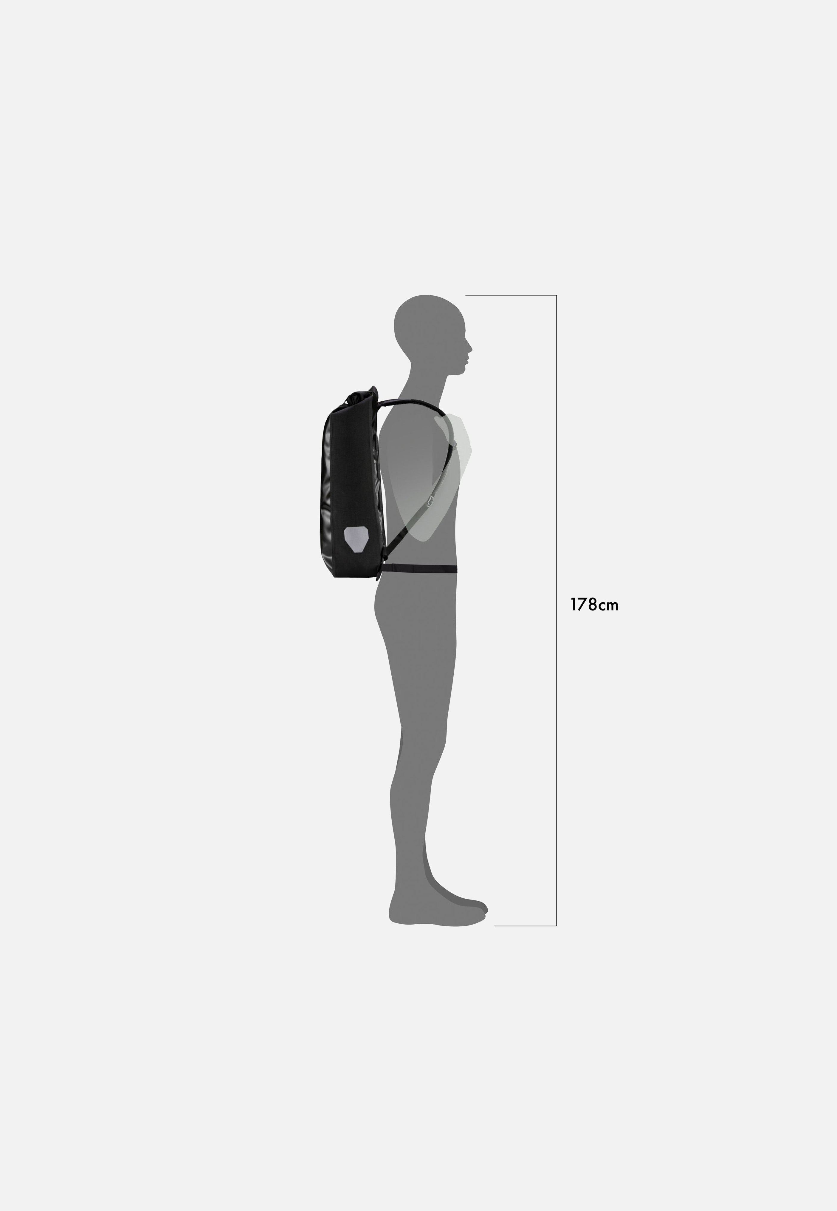 ORTLIEB - Messenger-Bag Schwarz - Rolltop Backpack | Neutral-Image