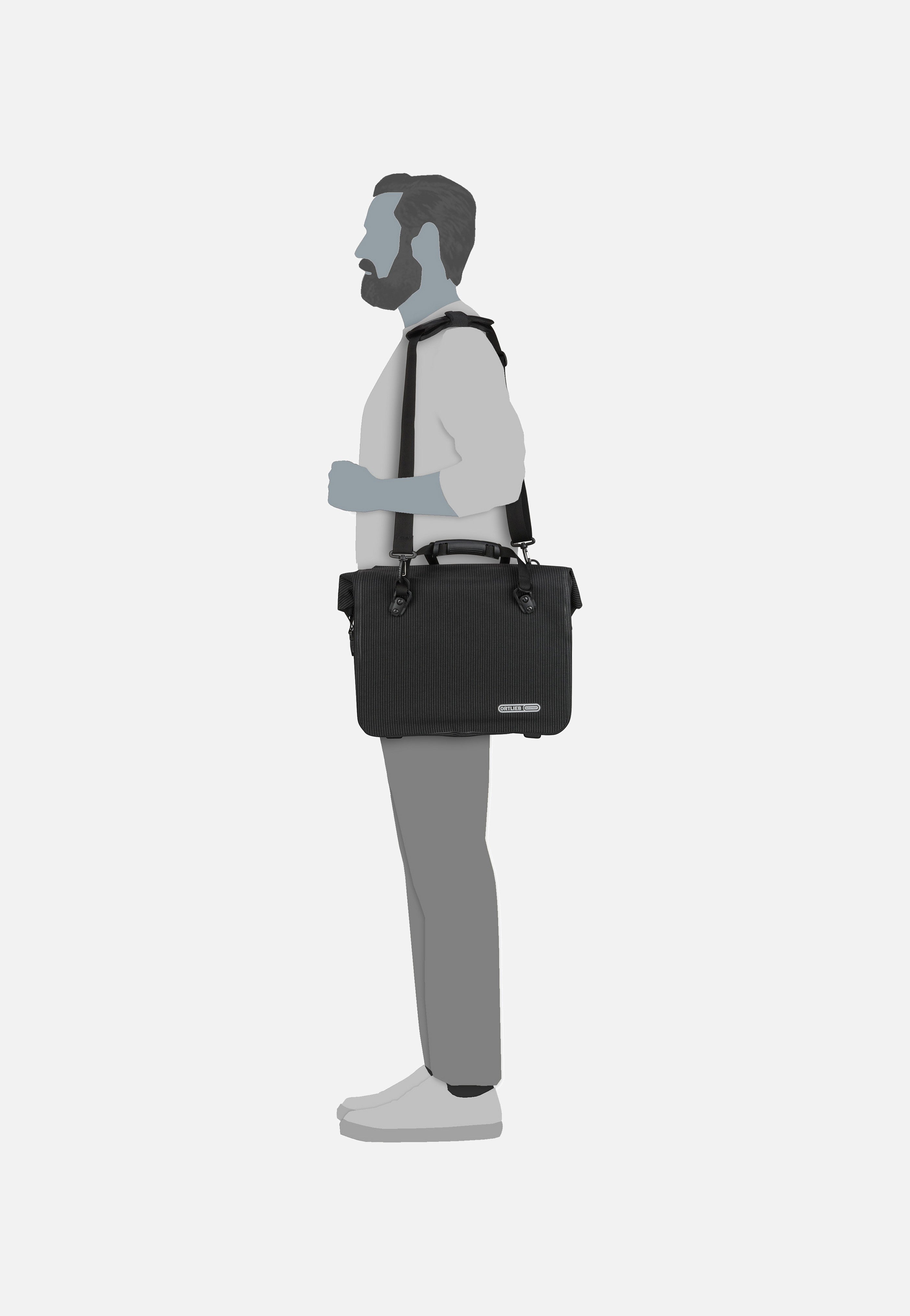 ORTLIEB - Office-Bag High Visibility QL2.1 Schwarz Reflex - Bike Bag | Neutral-Image