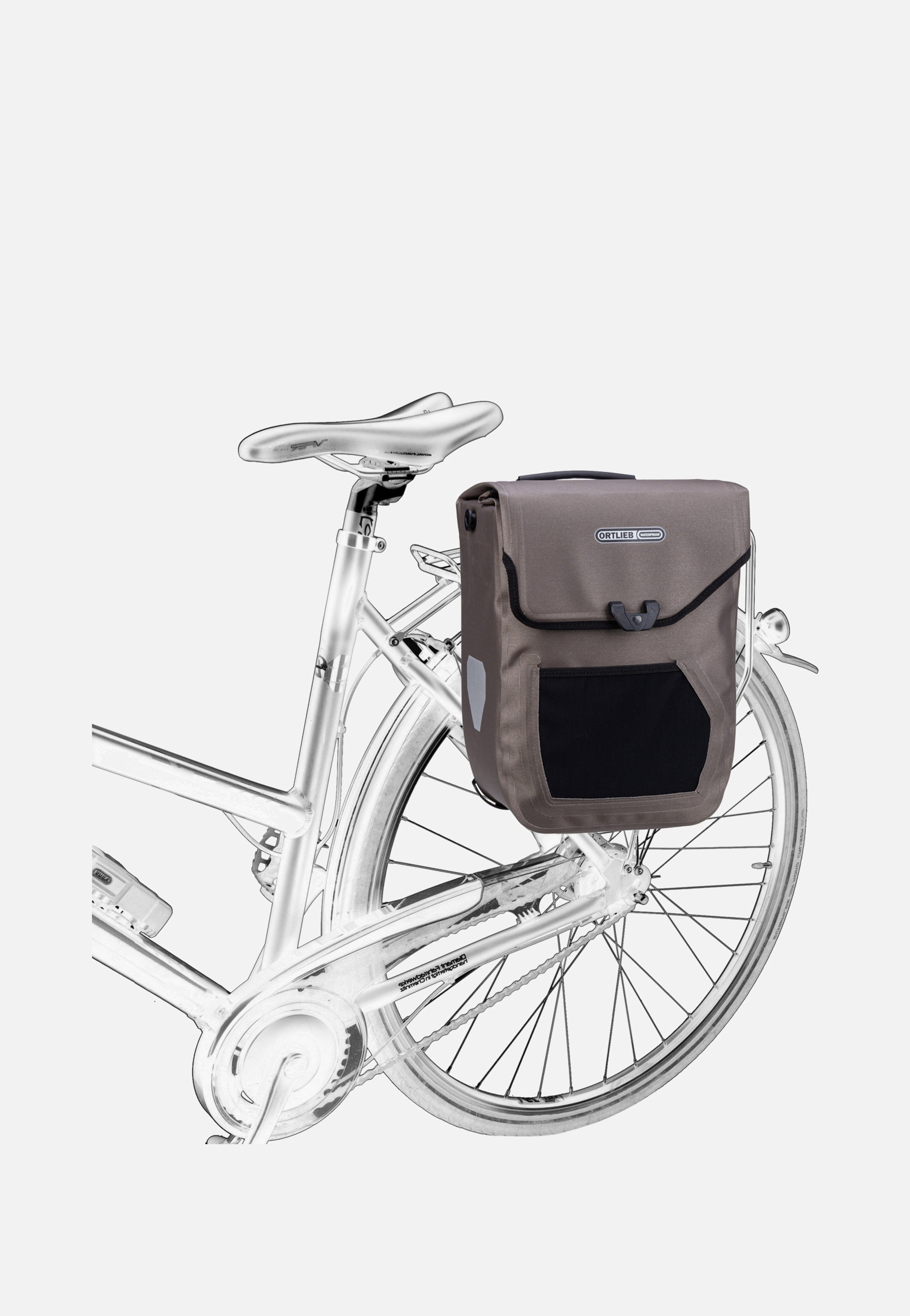 ORTLIEB - Pedal-Mate Single QL2.1 Dark Sand - Bike Bag | Neutral-Image