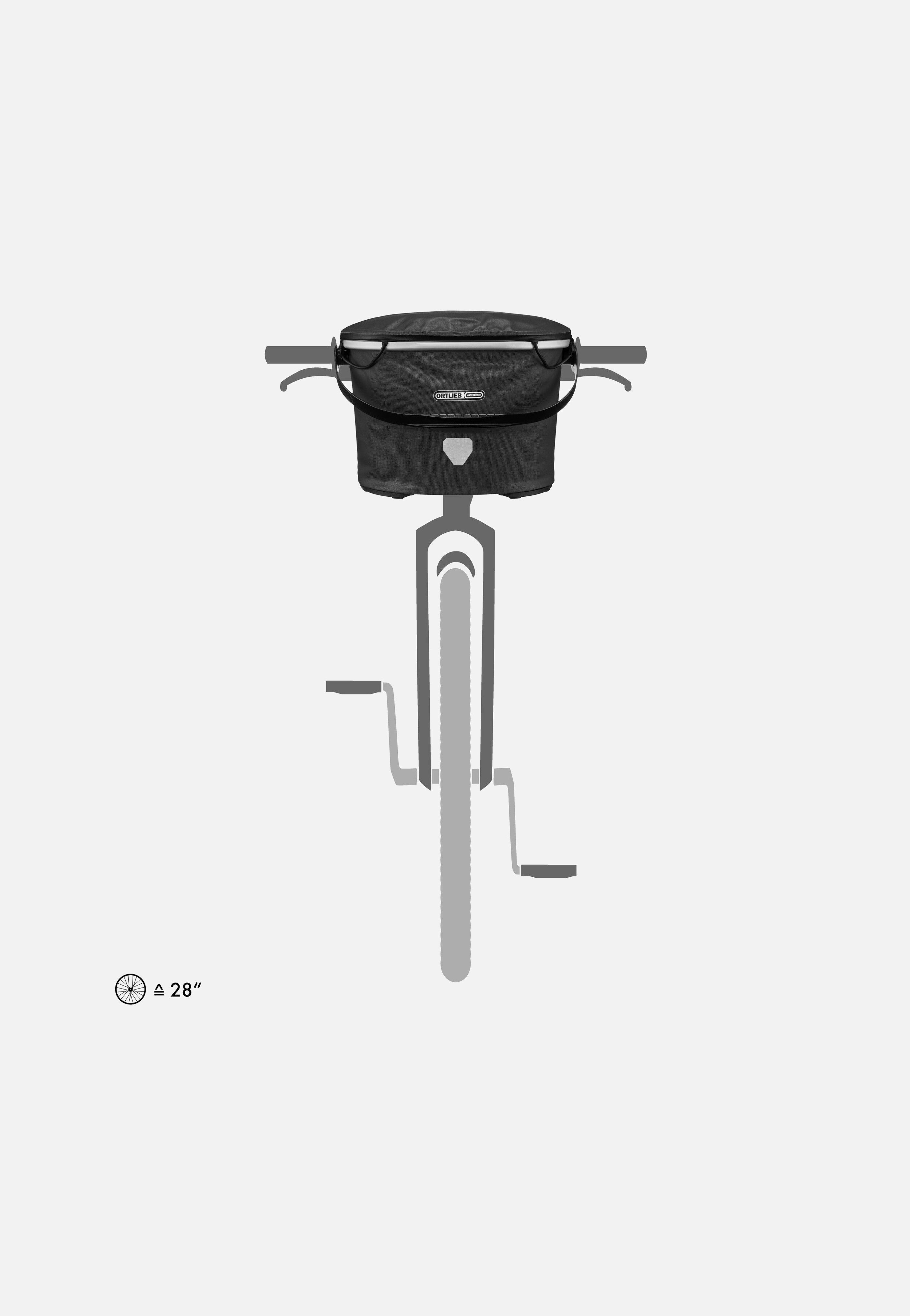 ORTLIEB - Up-Town Schwarz - Bike Basket | Neutral-Image
