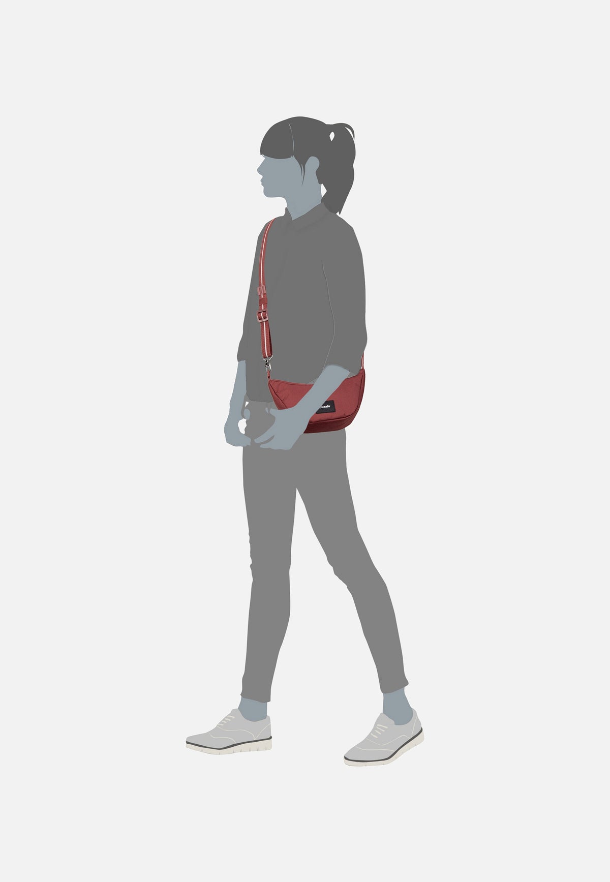 Pacsafe GO Lunar Garnet Red Crossbody Bag