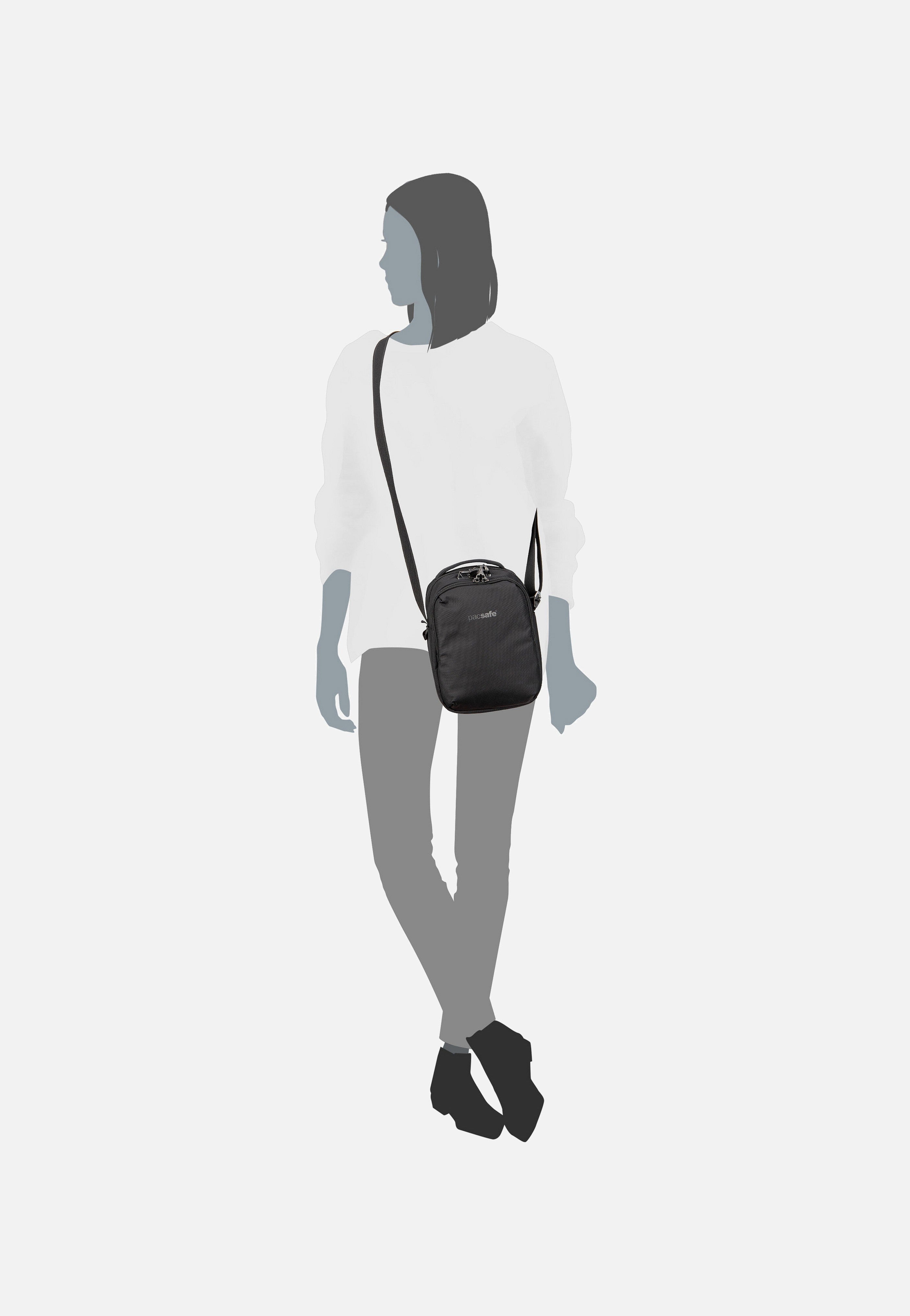 Pacsafe V Companion CB Jet Black Crossbody Bag