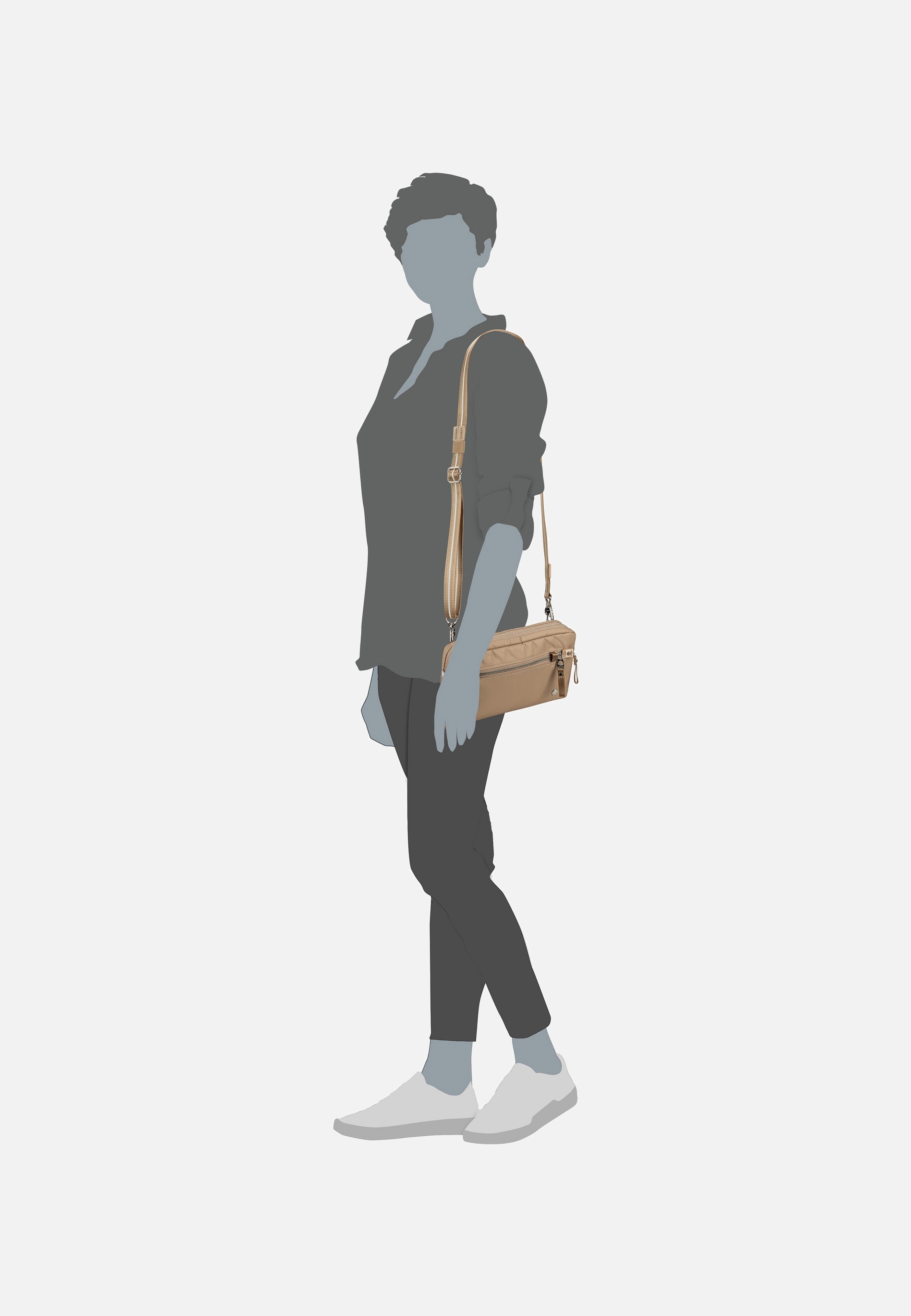 Pacsafe W 3-in1 sling Taupe Crossbody Bag