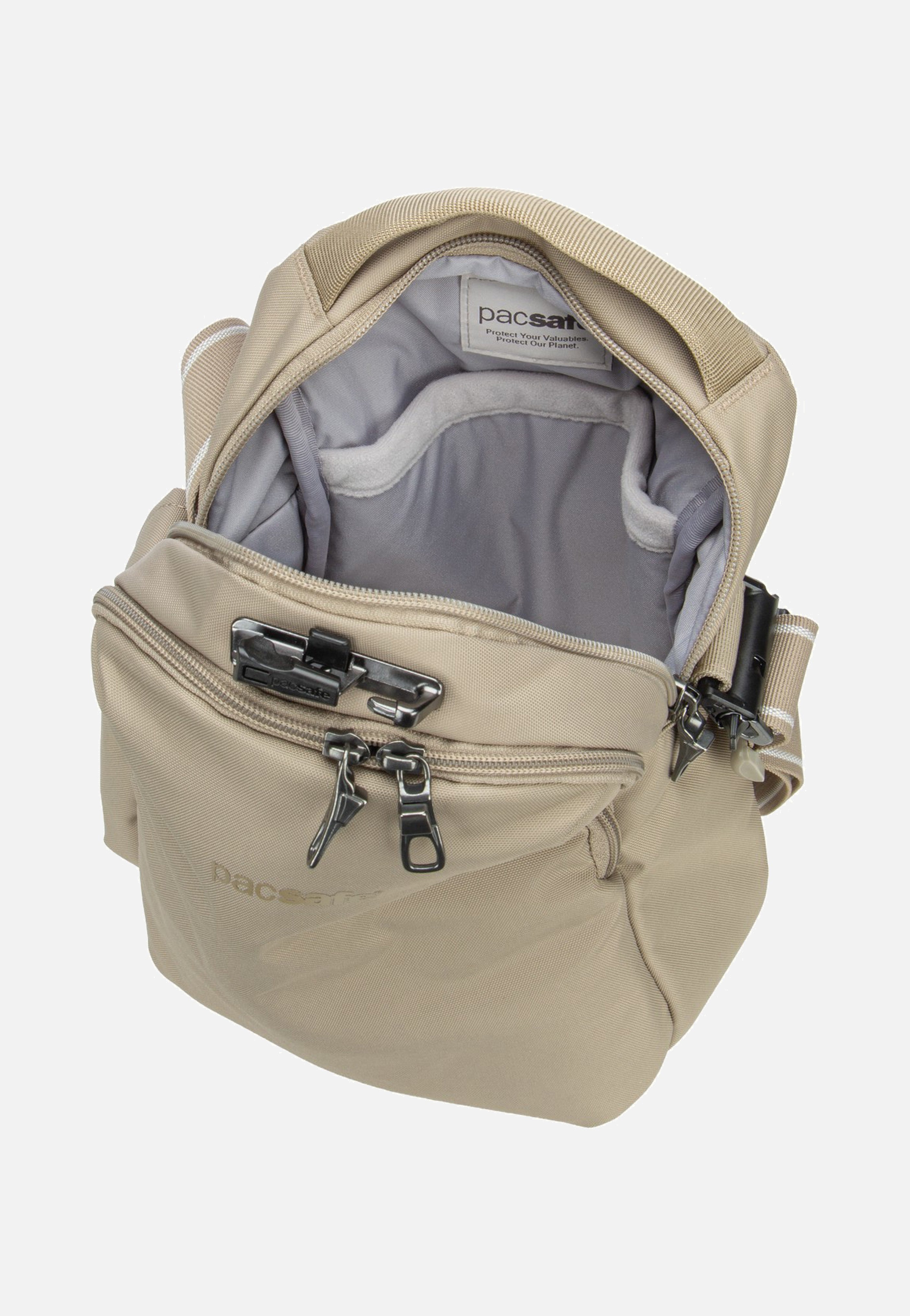 Pacsafe V Tour Beige Crossbody Bag