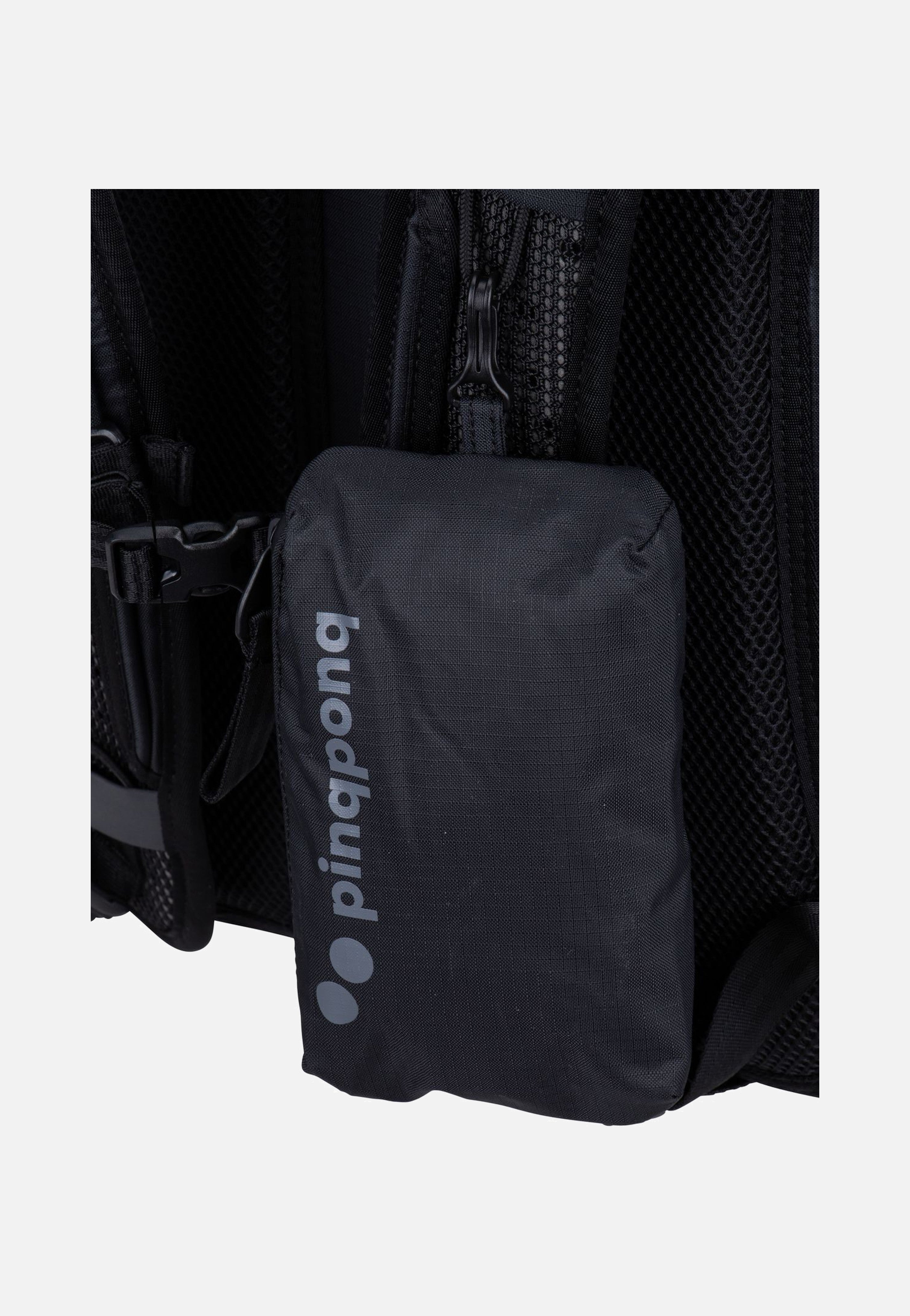 pinqponq Komut Medium Pure Black Backpack